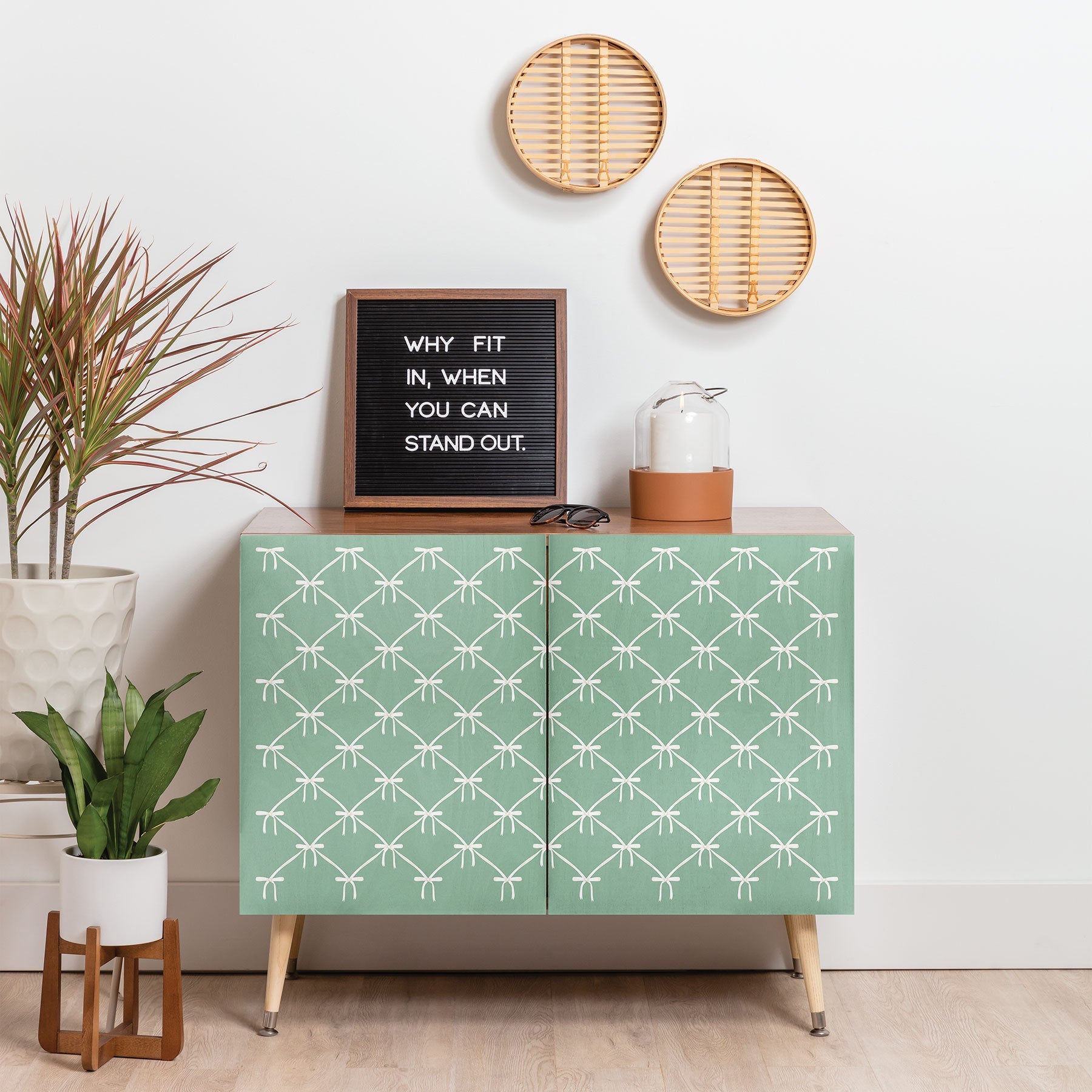 Colour Poems Bows and Ribbons Green Credenza