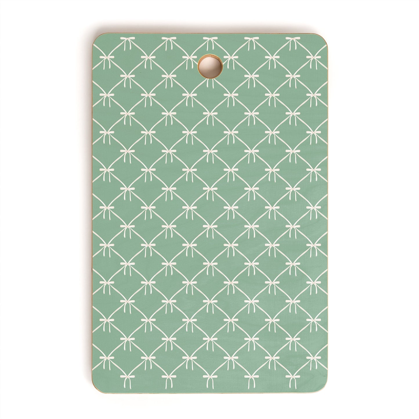 Colour Poems Bows and Ribbons Green Cutting Board Rectangle