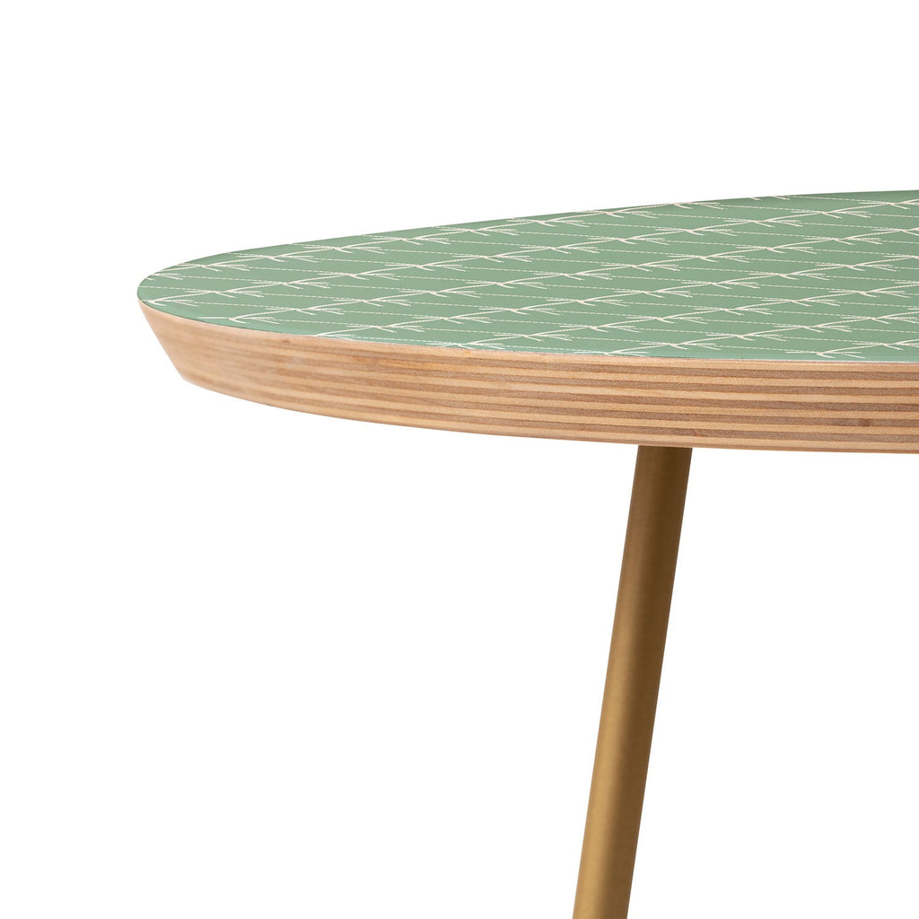 Colour Poems Bows and Ribbons Green Round Side Table