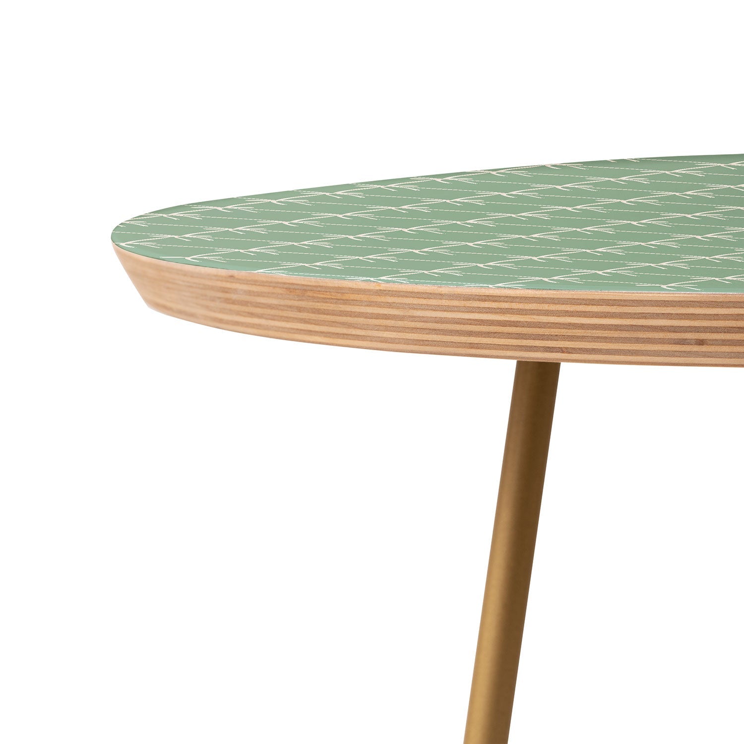 Colour Poems Bows and Ribbons Green Round Side Table