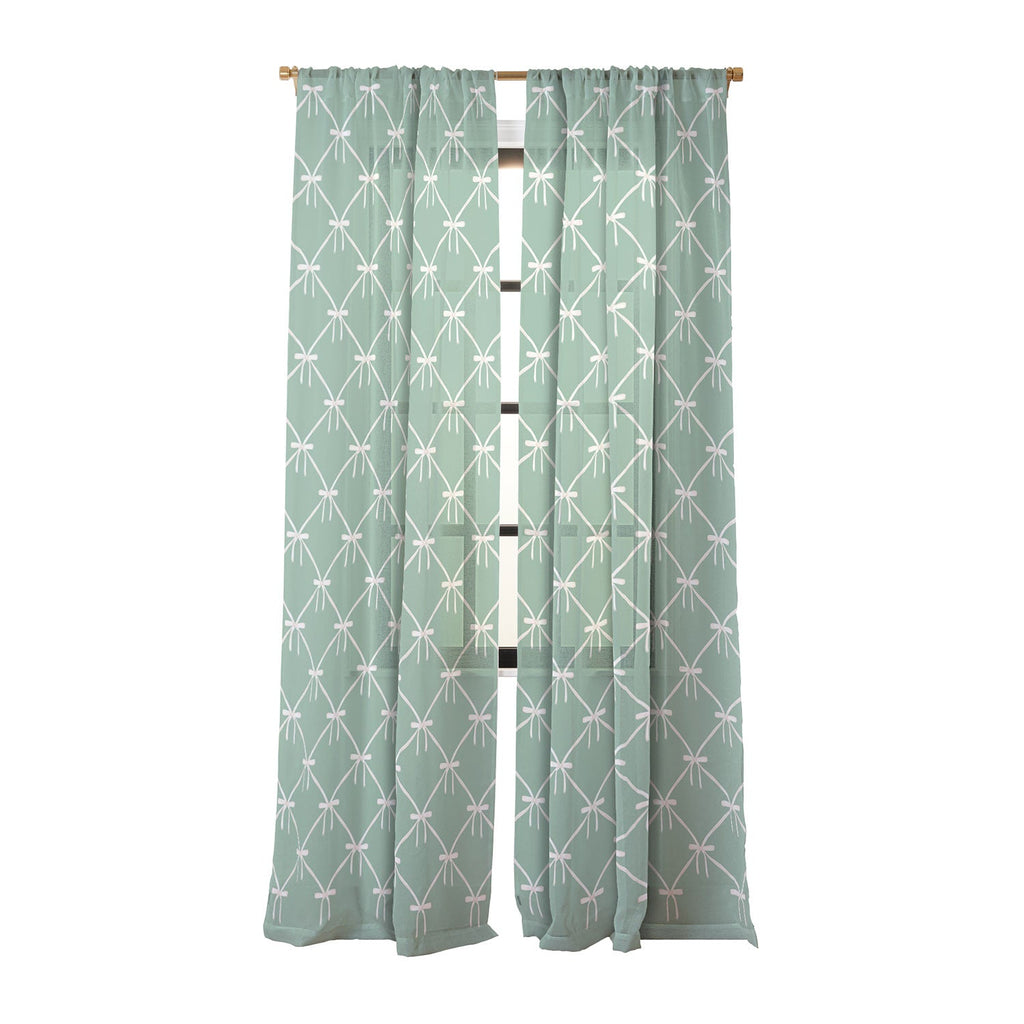 Colour Poems Bows and Ribbons Green Sheer Non Repeat