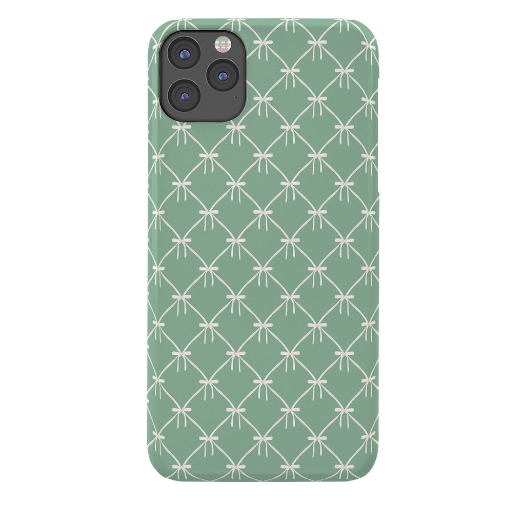 Colour Poems Bows and Ribbons Green Phone Case