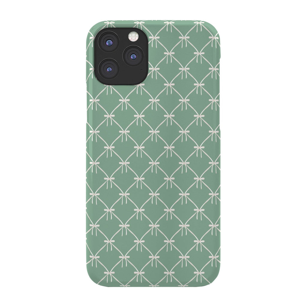Colour Poems Bows and Ribbons Green Phone Case
