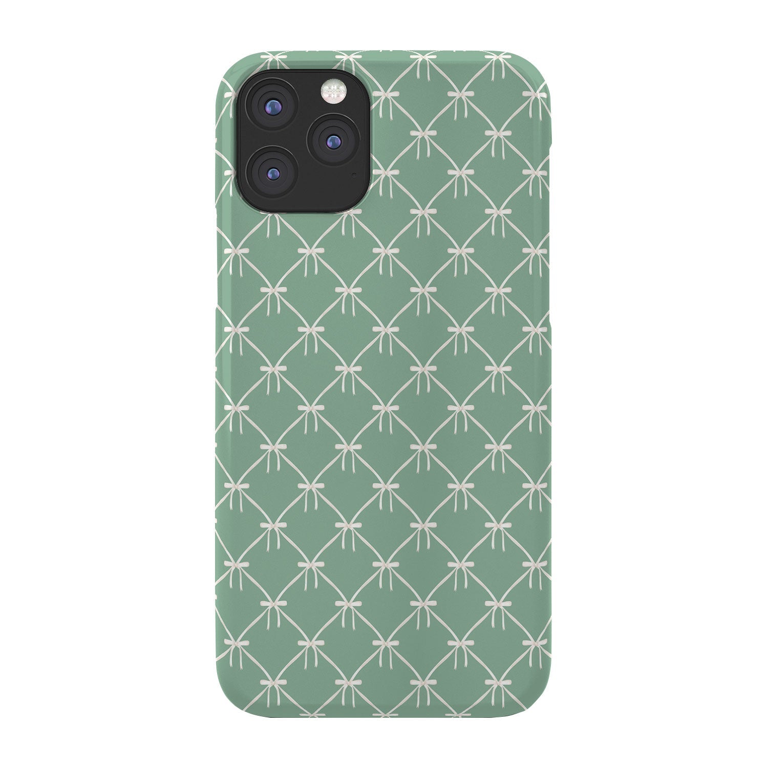 Colour Poems Bows and Ribbons Green Phone Case