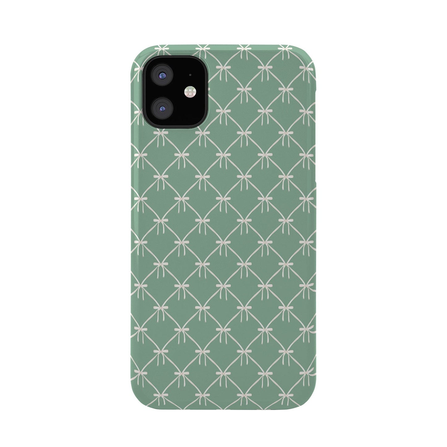 Colour Poems Bows and Ribbons Green Phone Case