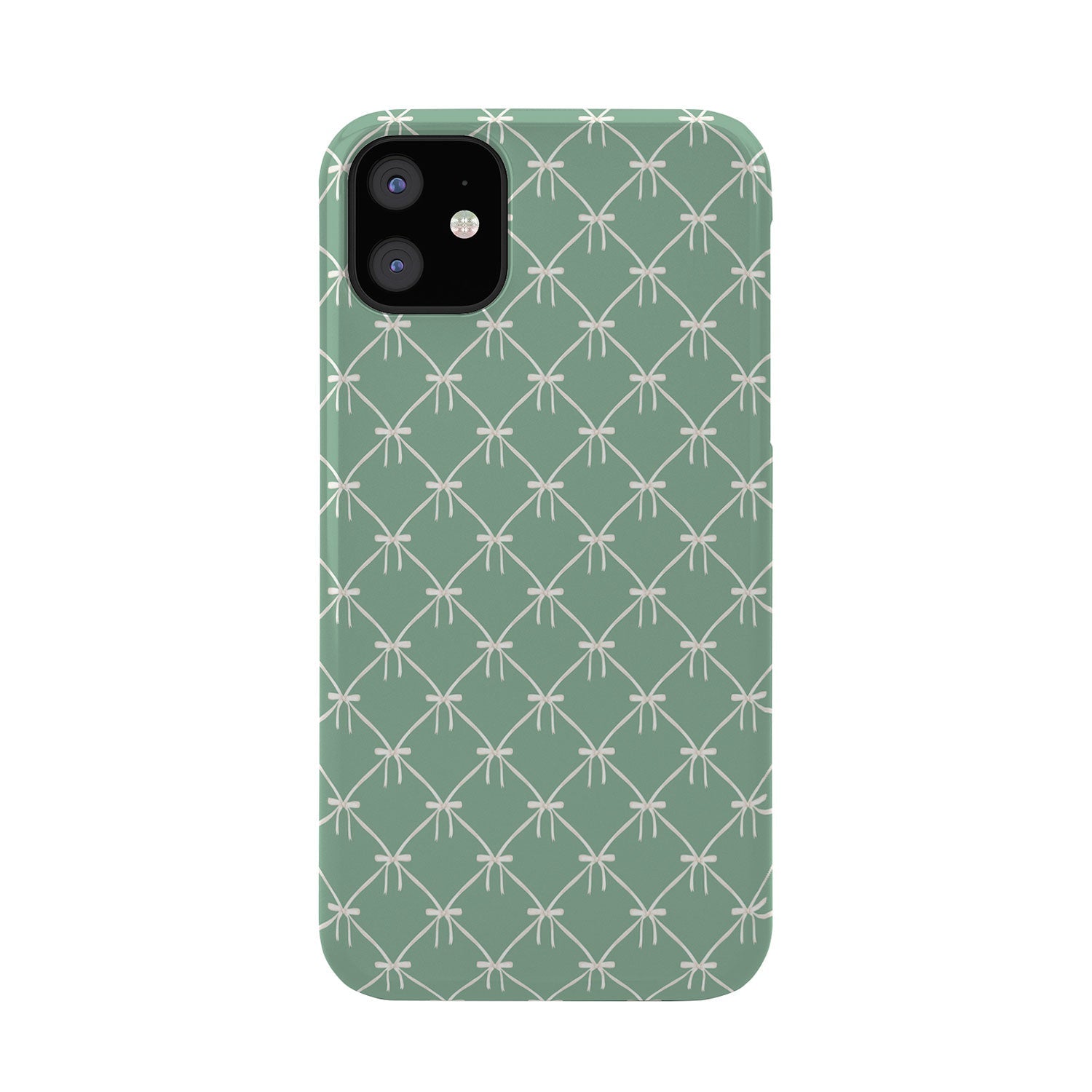 Colour Poems Bows and Ribbons Green Phone Case