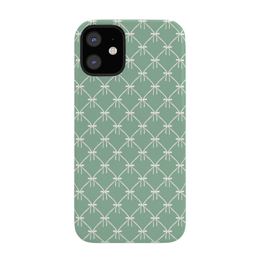Colour Poems Bows and Ribbons Green Phone Case