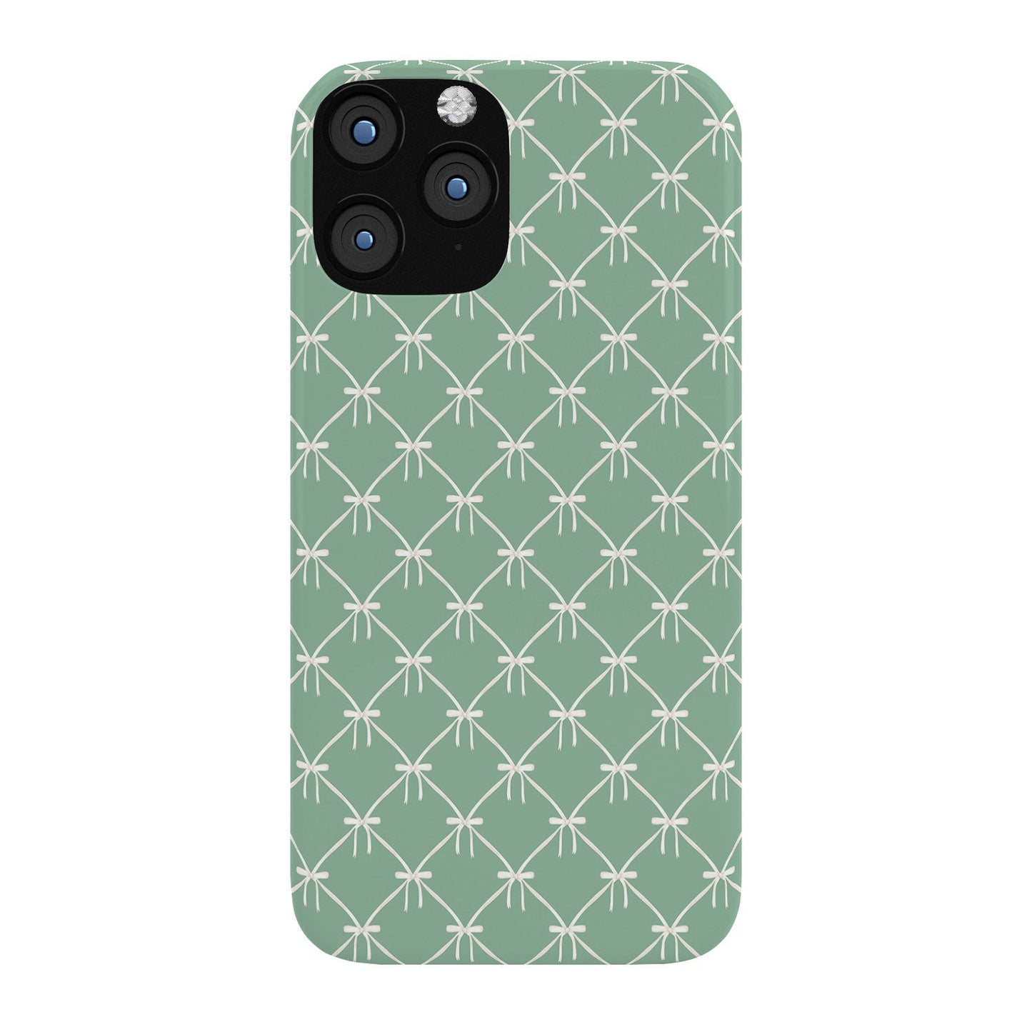 Colour Poems Bows and Ribbons Green Phone Case