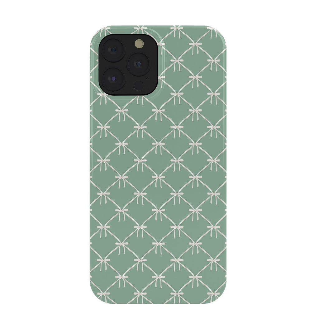 Colour Poems Bows and Ribbons Green Phone Case