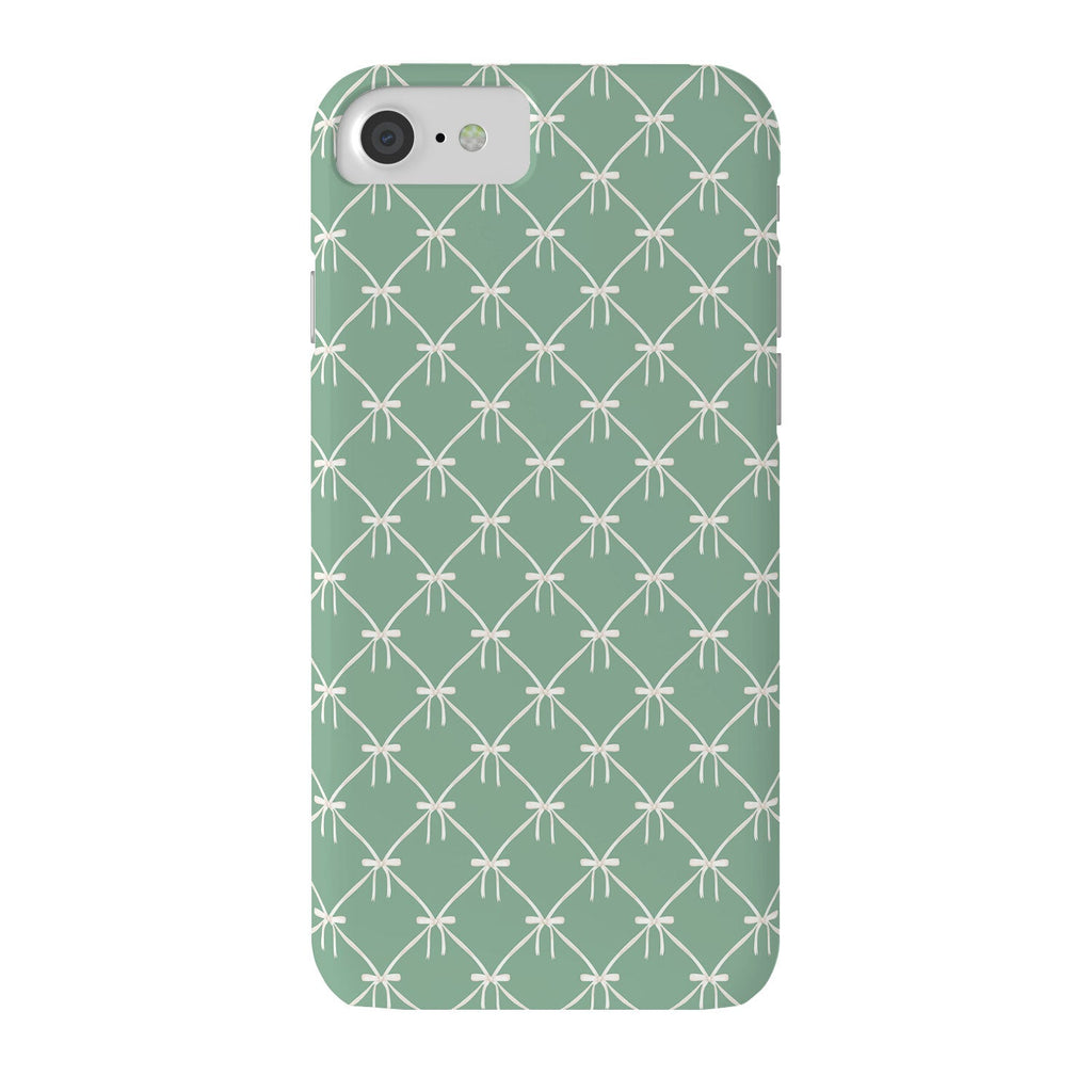 Colour Poems Bows and Ribbons Green Phone Case