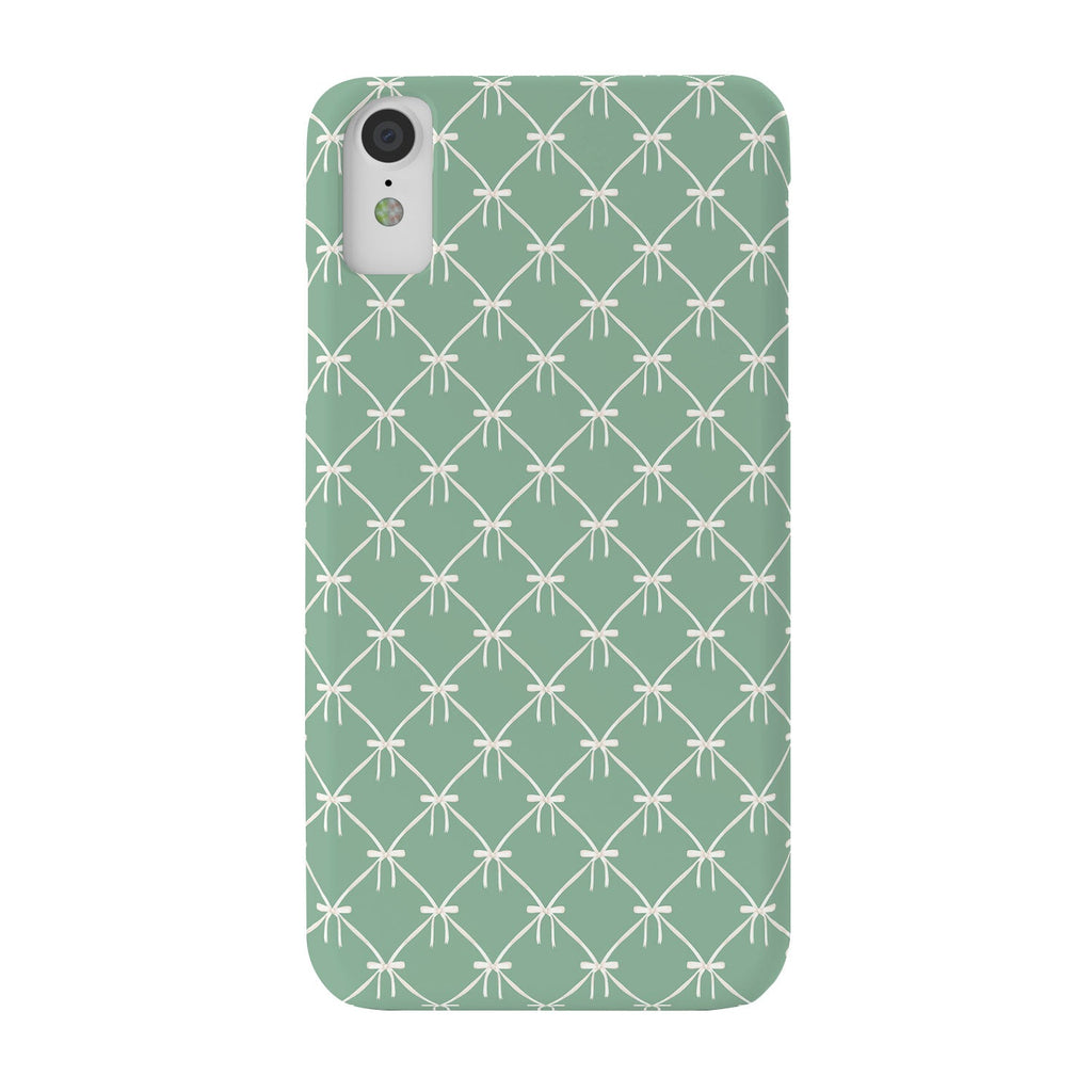 Colour Poems Bows and Ribbons Green Phone Case