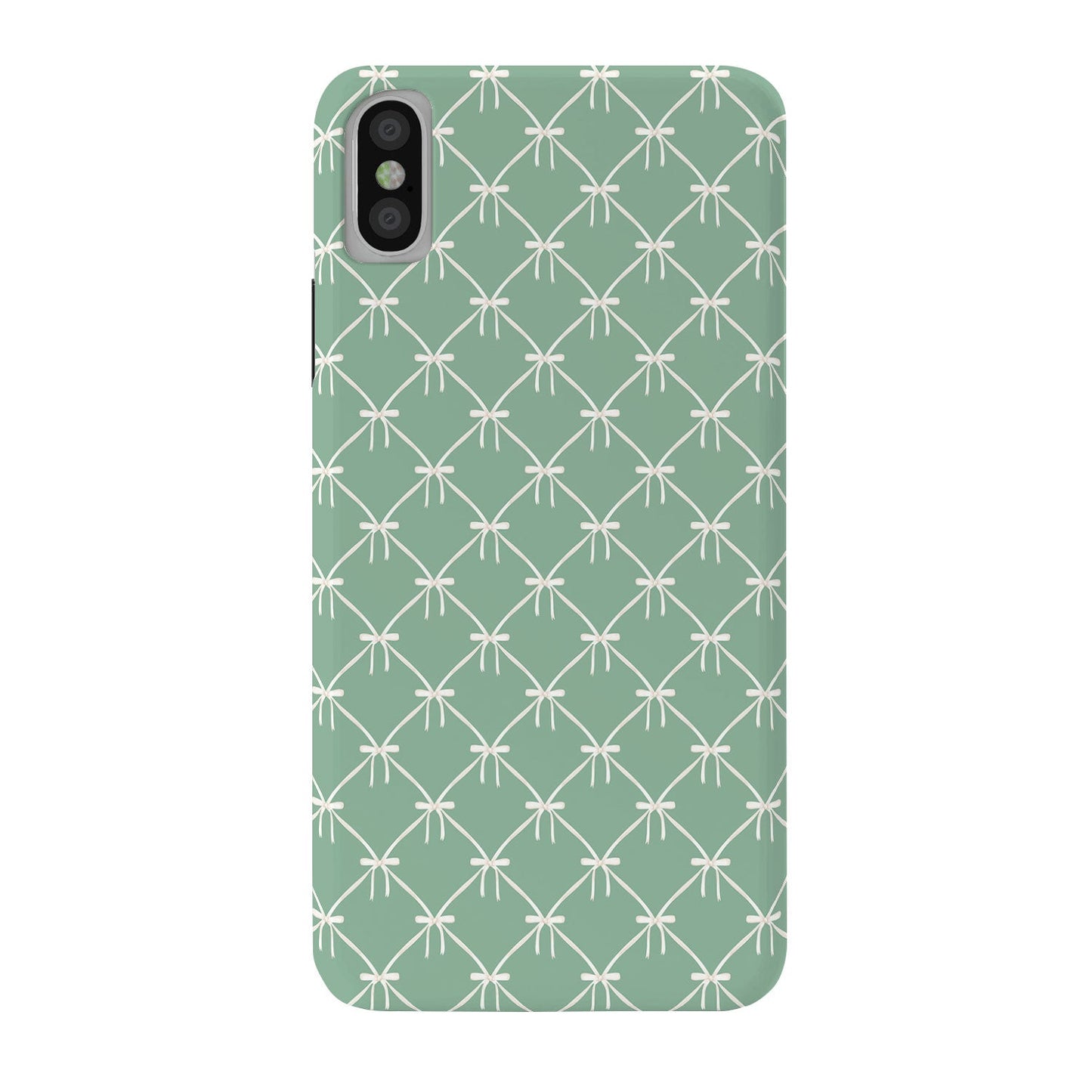 Colour Poems Bows and Ribbons Green Phone Case