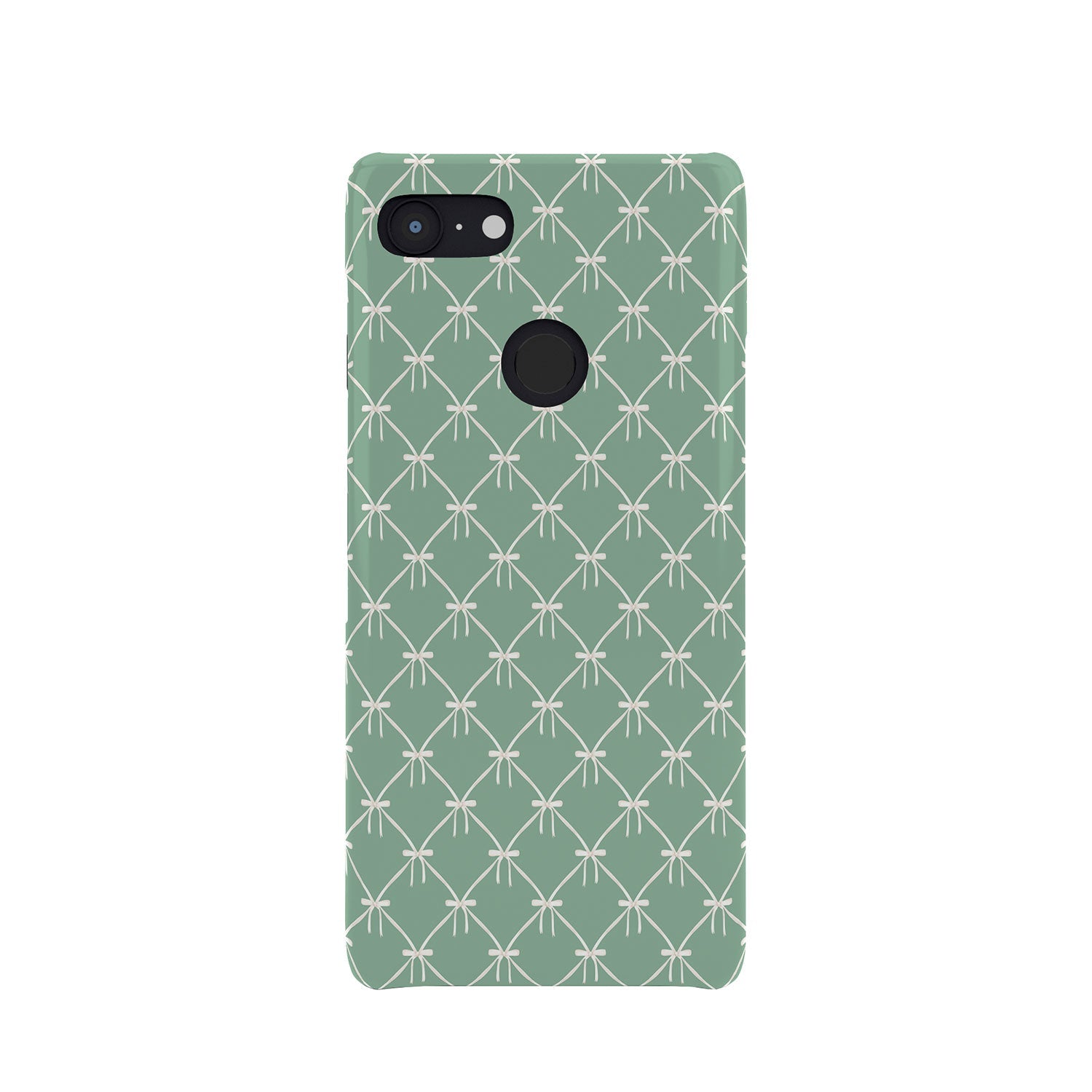Colour Poems Bows and Ribbons Green Phone Case