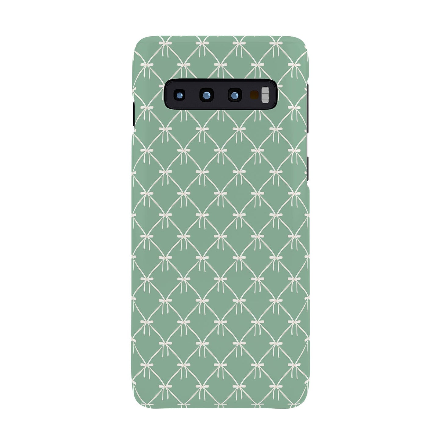 Colour Poems Bows and Ribbons Green Phone Case