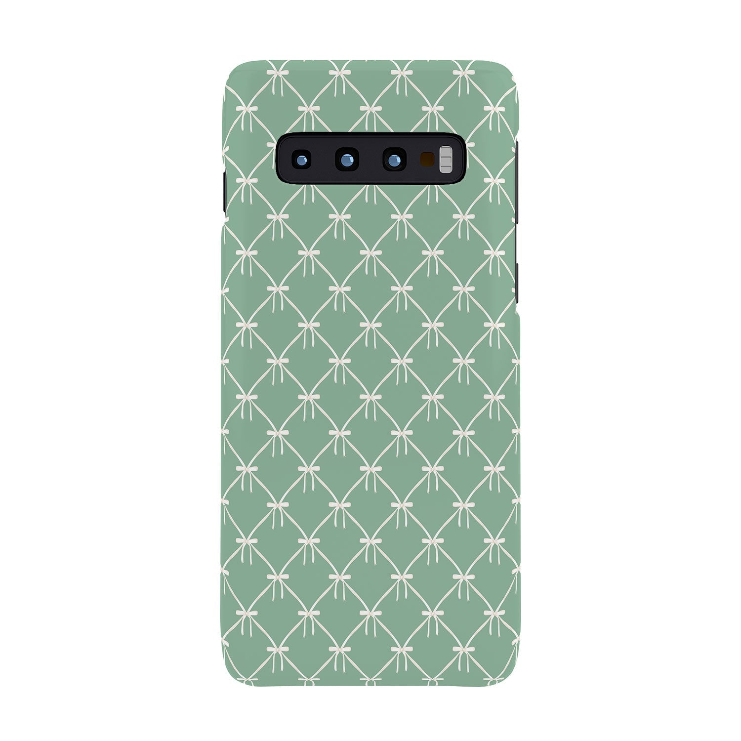 Colour Poems Bows and Ribbons Green Phone Case