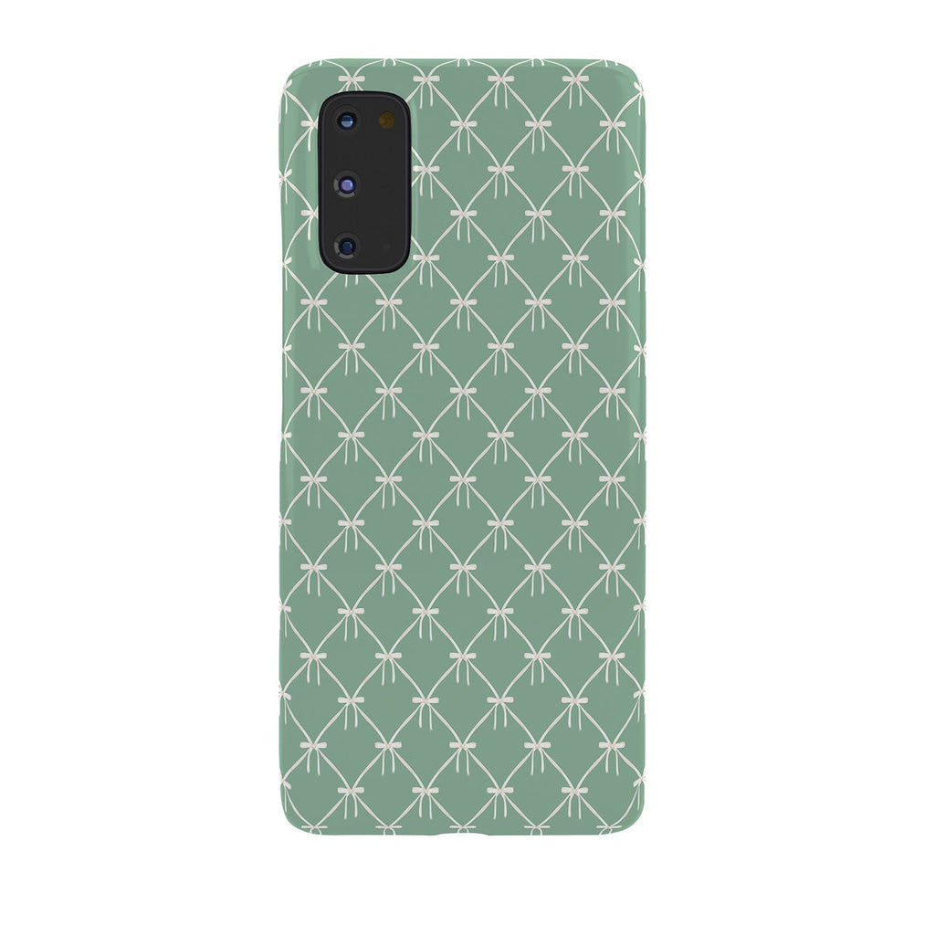 Colour Poems Bows and Ribbons Green Phone Case