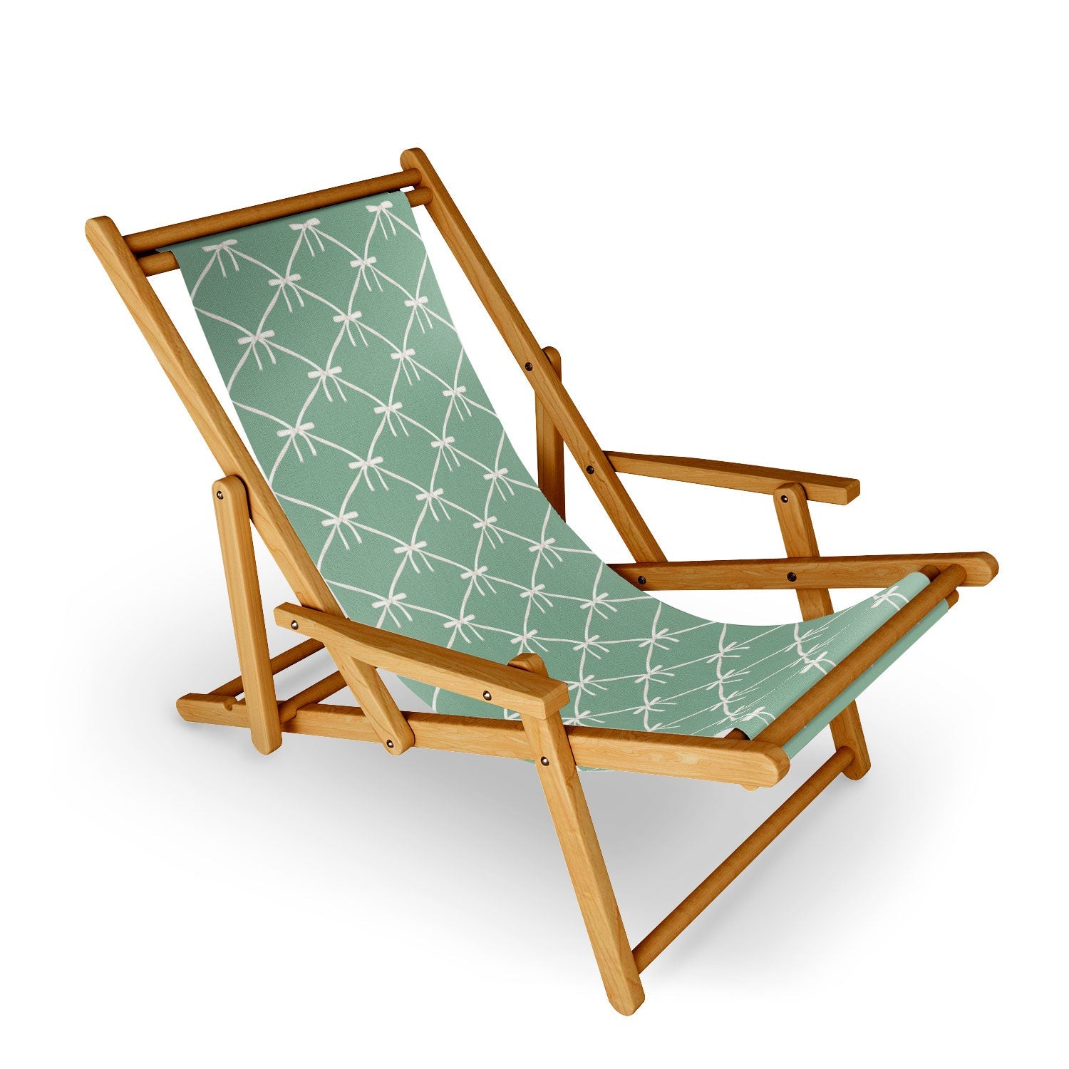 Colour Poems Bows and Ribbons Green Sling Chair