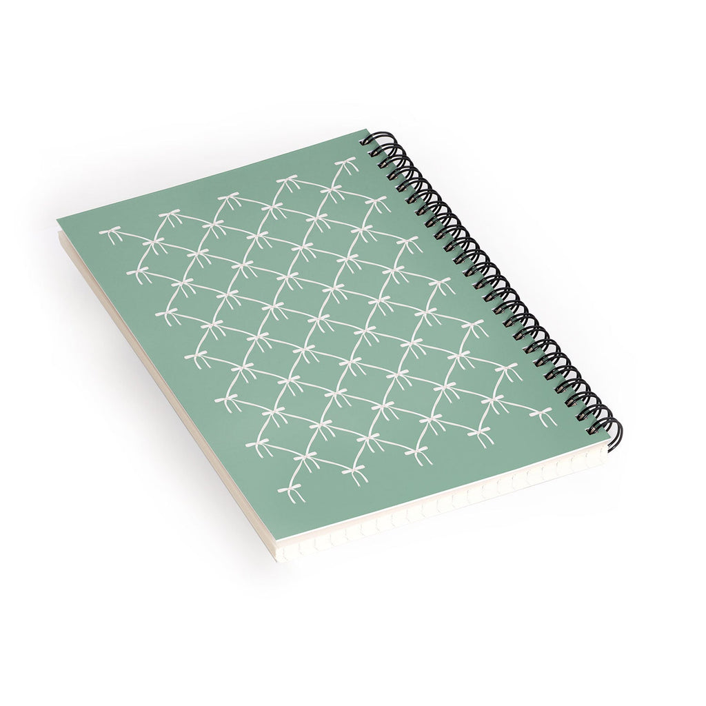 Colour Poems Bows and Ribbons Green Spiral Notebook