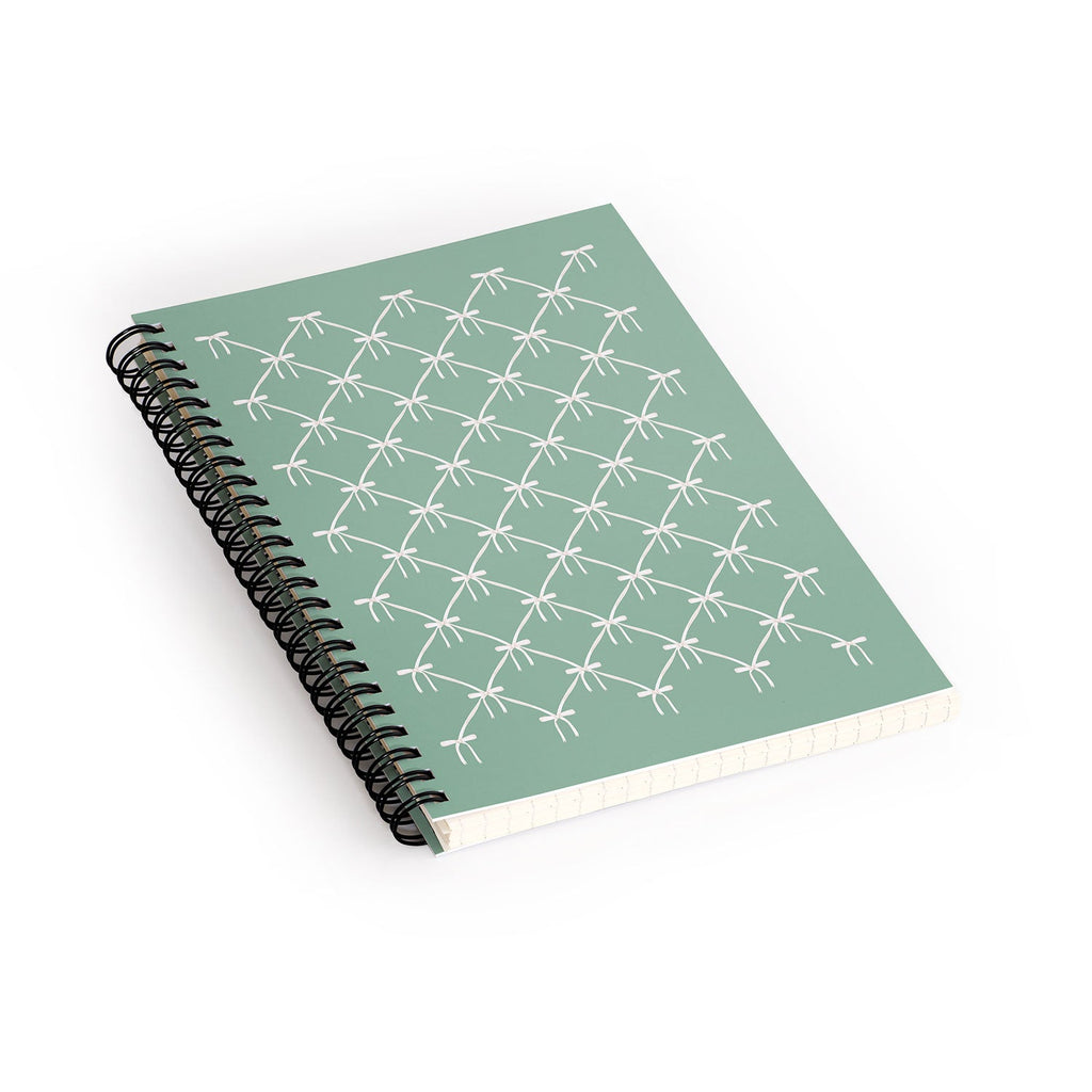 Colour Poems Bows and Ribbons Green Spiral Notebook