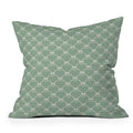Colour Poems Bows and Ribbons Green Outdoor Throw Pillow