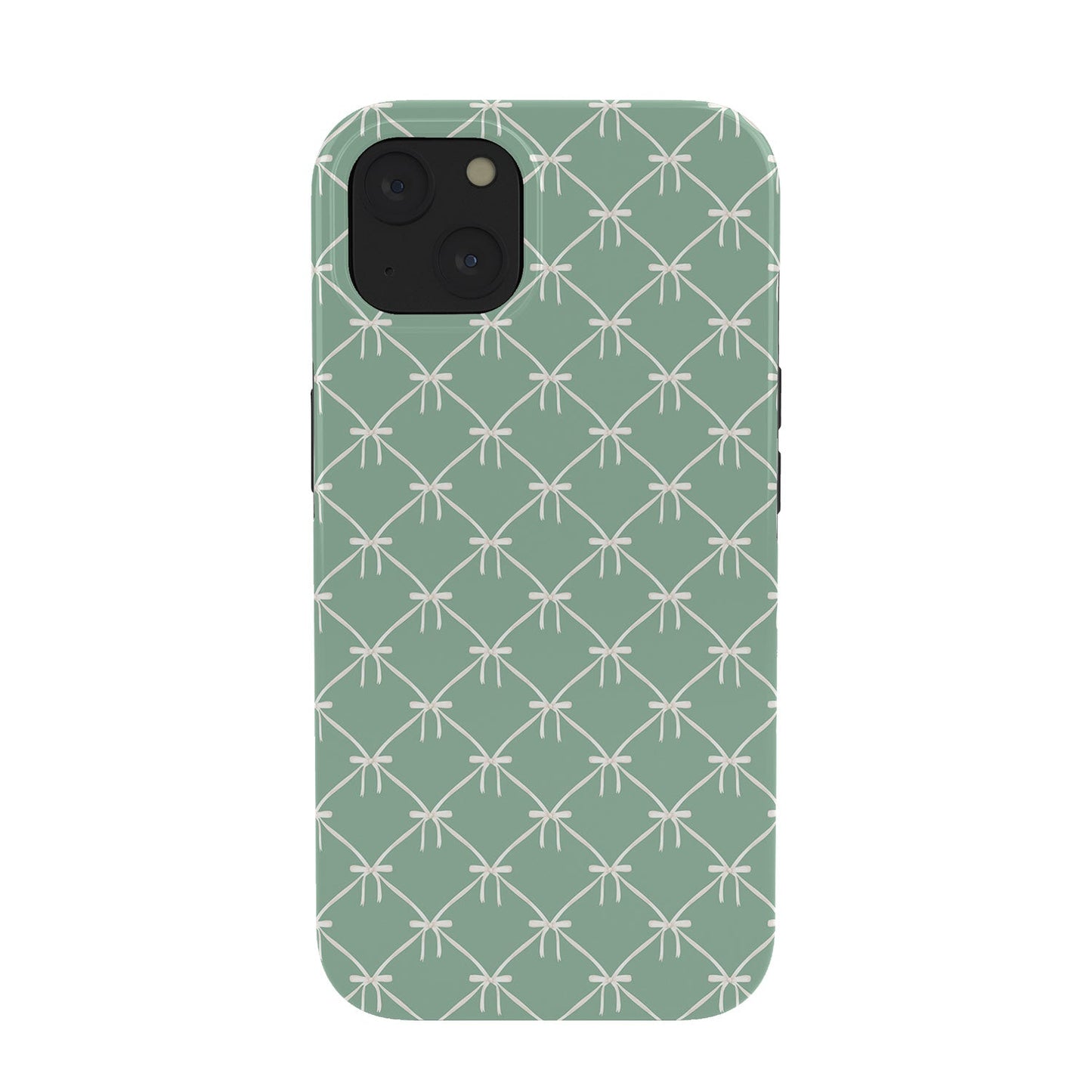 Colour Poems Bows and Ribbons Green Phone Case
