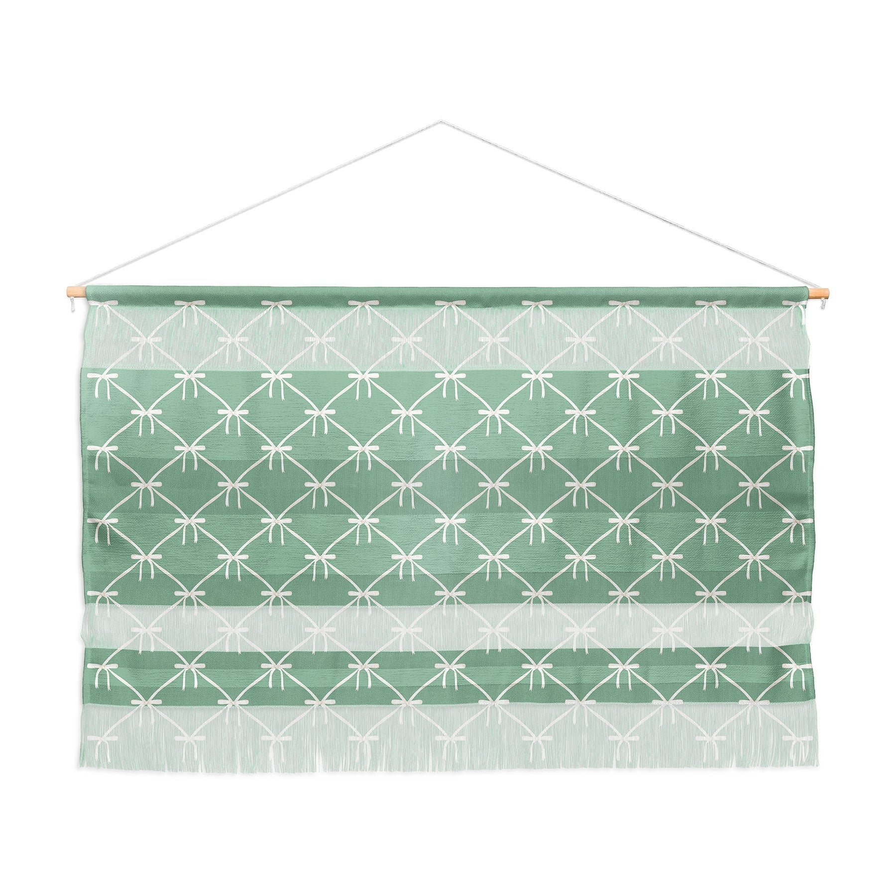 Colour Poems Bows and Ribbons Green Wall Hanging Landscape