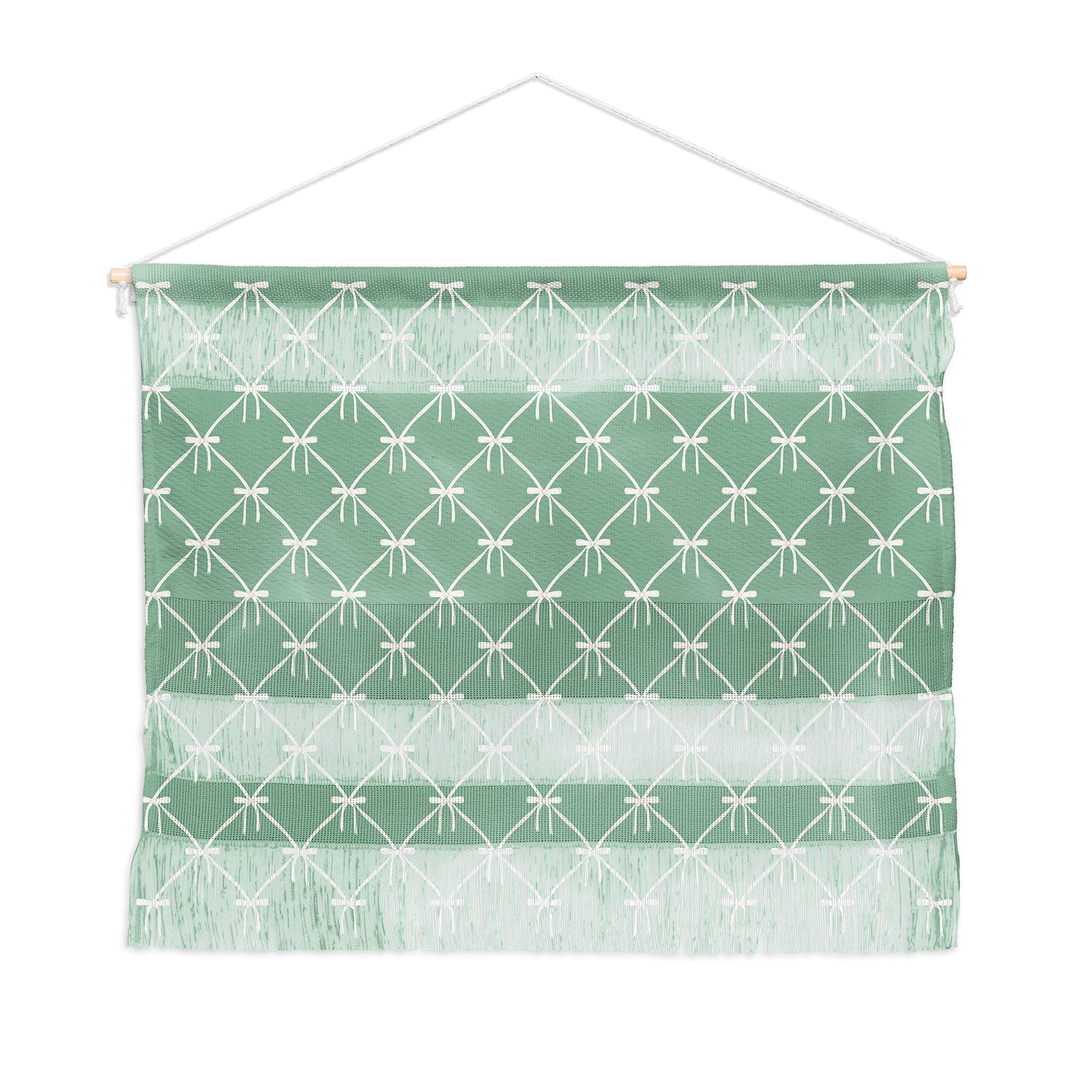 Colour Poems Bows and Ribbons Green Wall Hanging Landscape