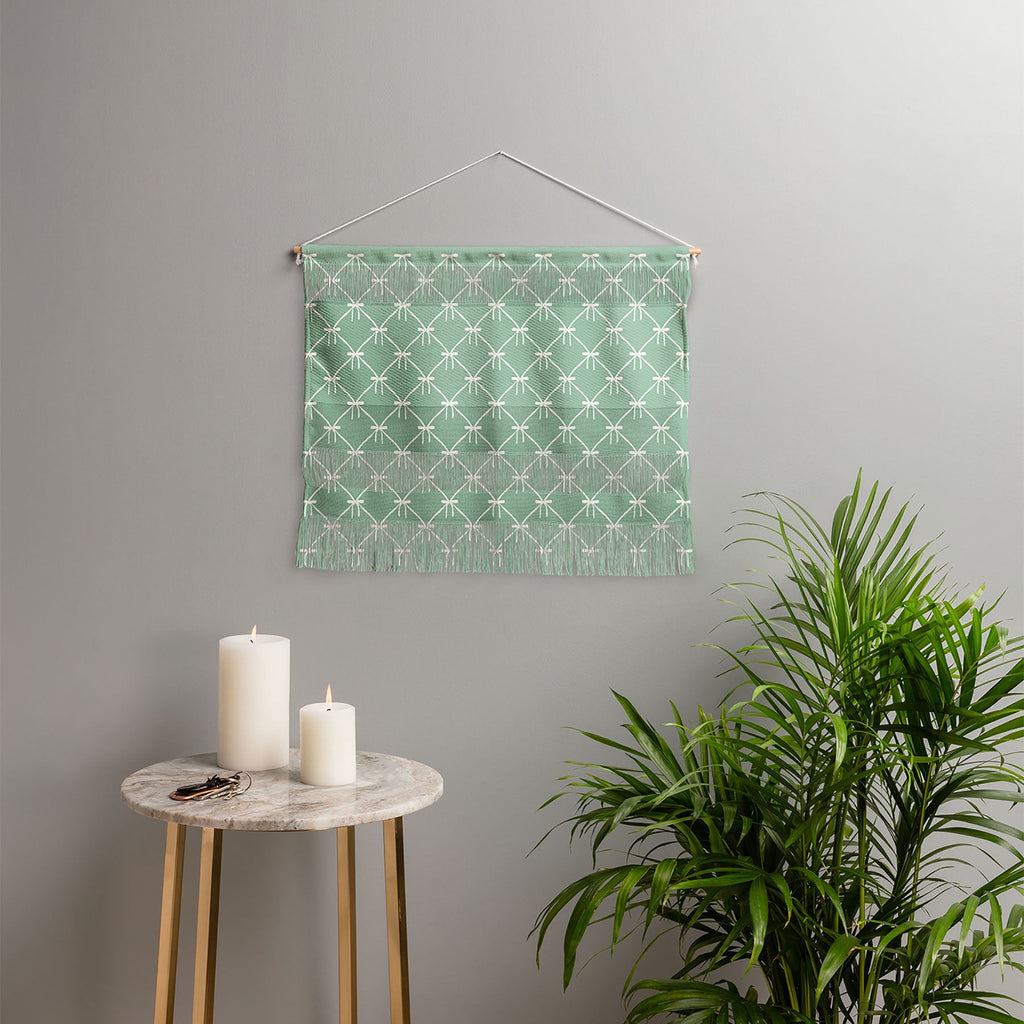 Colour Poems Bows and Ribbons Green Wall Hanging Landscape