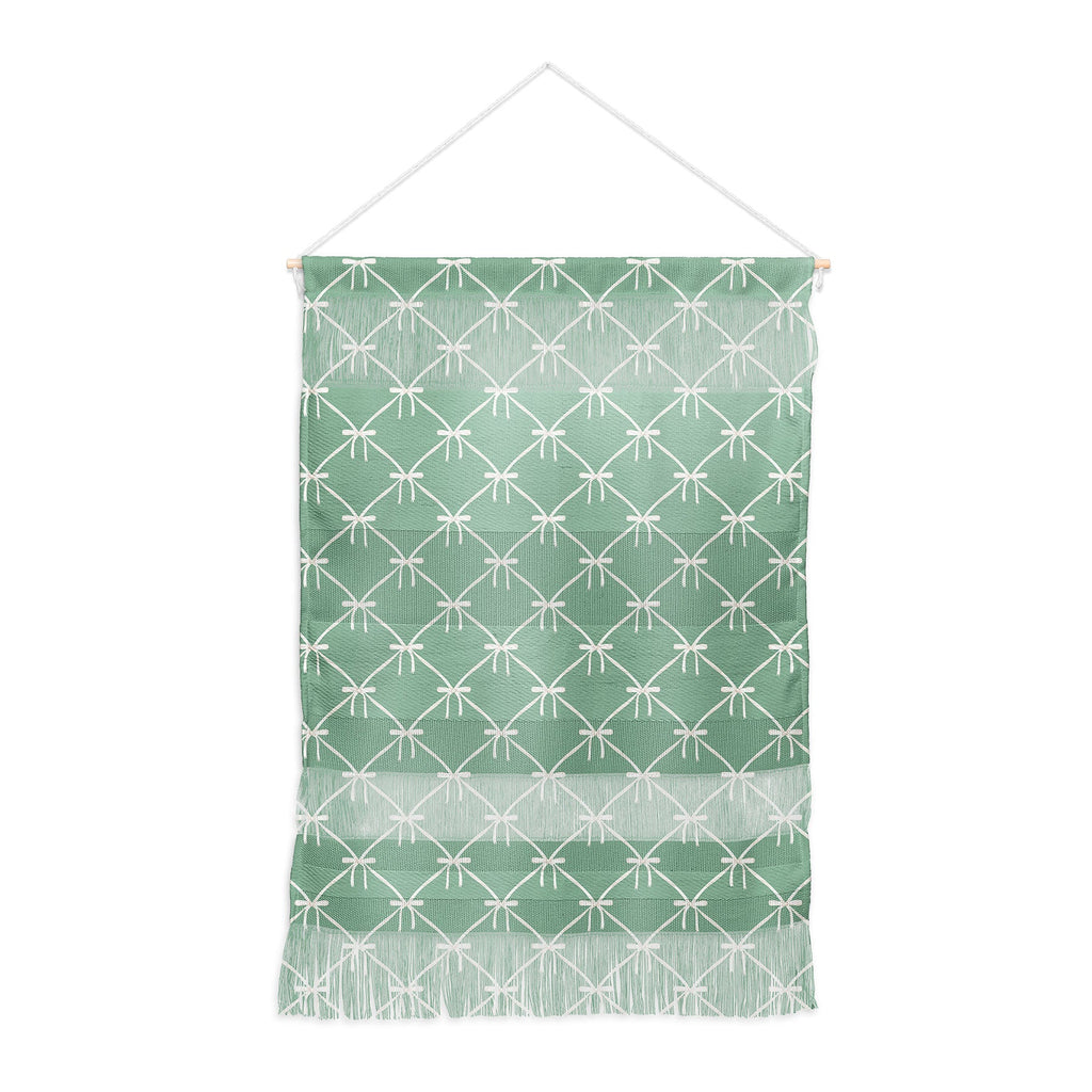 Colour Poems Bows and Ribbons Green Wall Hanging Portrait