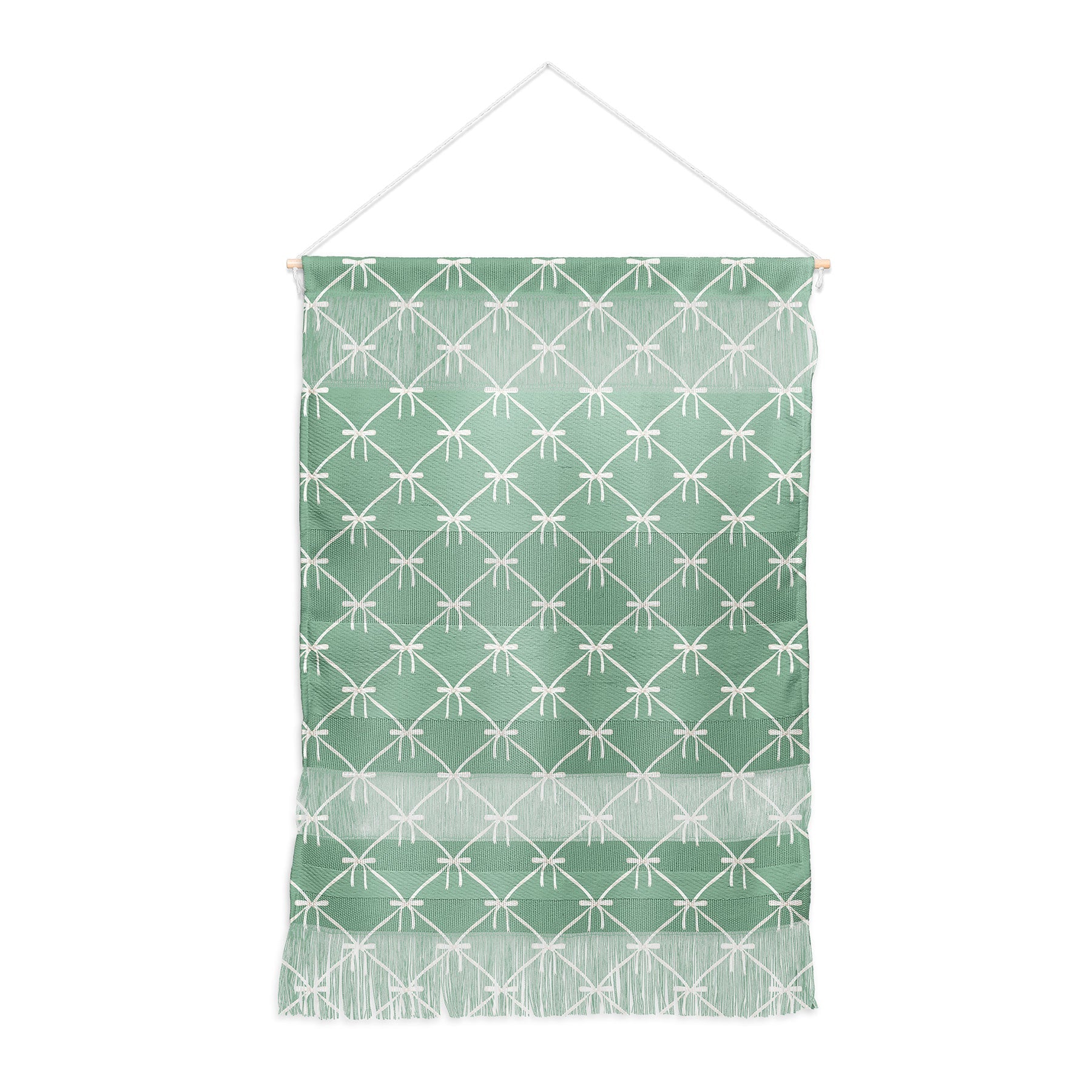 Colour Poems Bows and Ribbons Green Wall Hanging Portrait