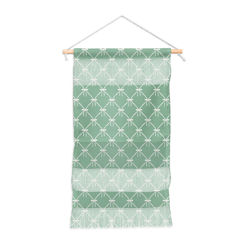 Colour Poems Bows and Ribbons Green Wall Hanging Portrait