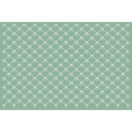 Colour Poems Bows and Ribbons Green Wall Mural