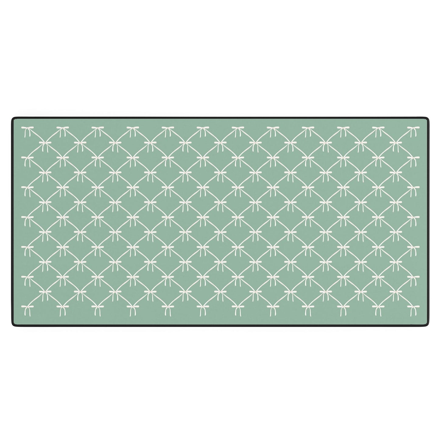 Colour Poems Bows and Ribbons Green Desk Mat
