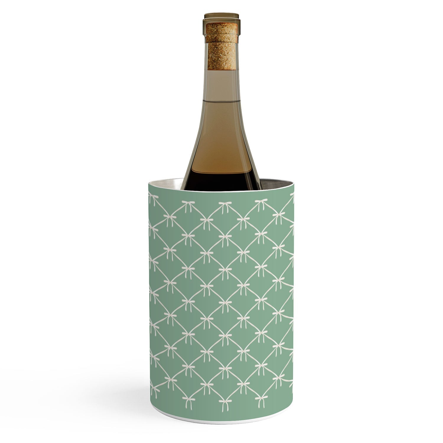 Colour Poems Bows and Ribbons Green Wine Chiller