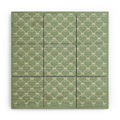 Colour Poems Bows and Ribbons Green Wood Wall Mural