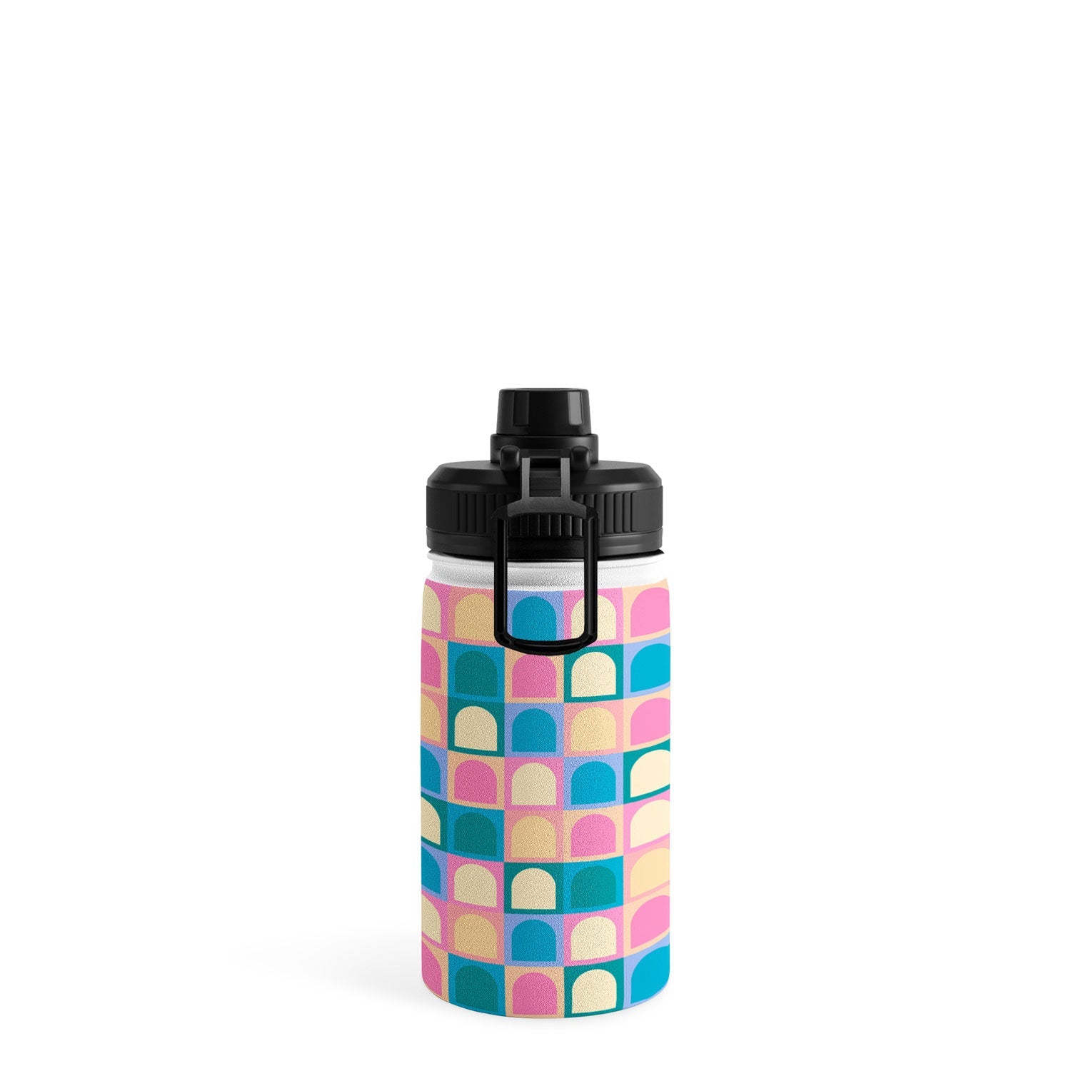 Colour Poems Checker Arches I Pastel Tones Water Bottle