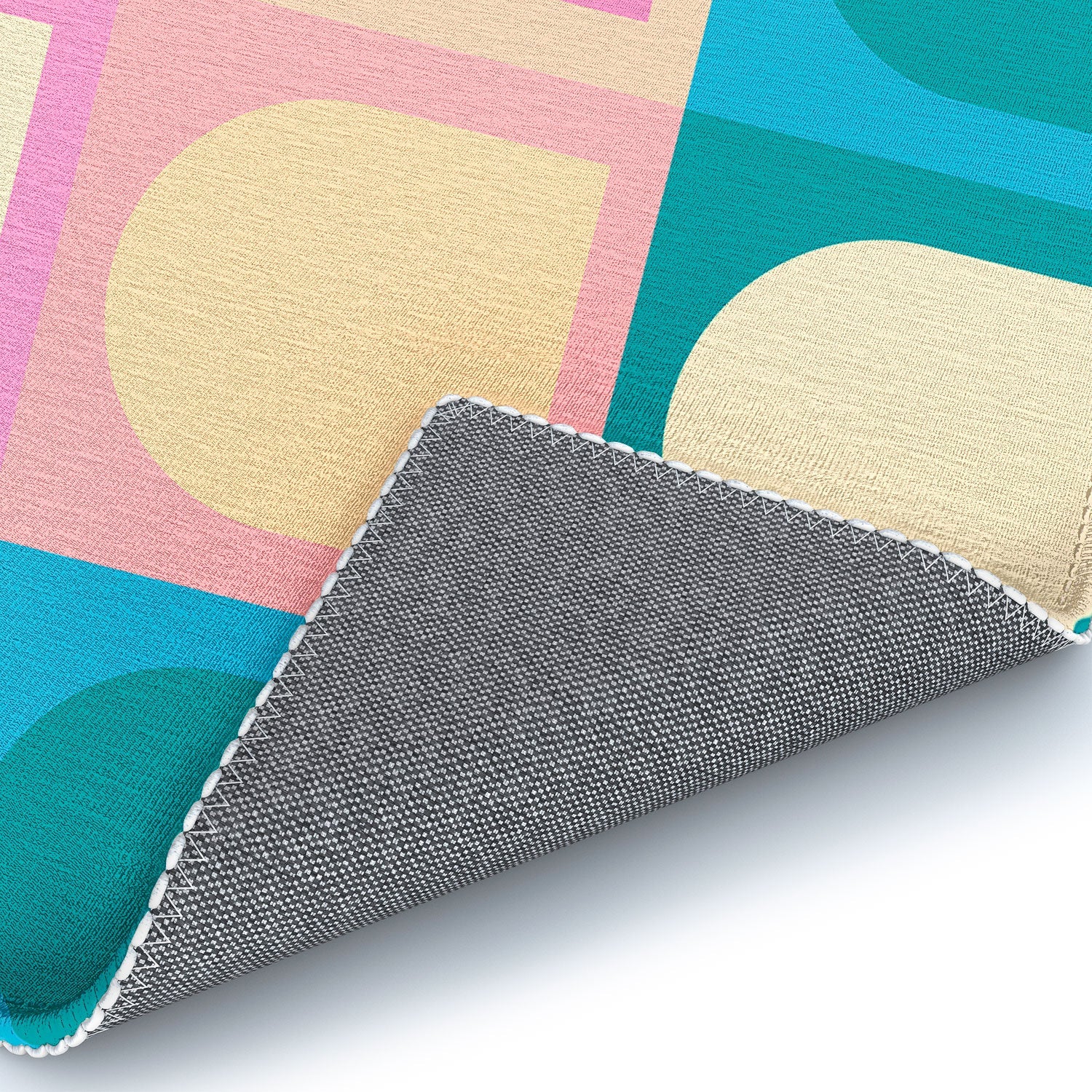 Colour Poems Checker Arches I Pastel Tones Area Rug
