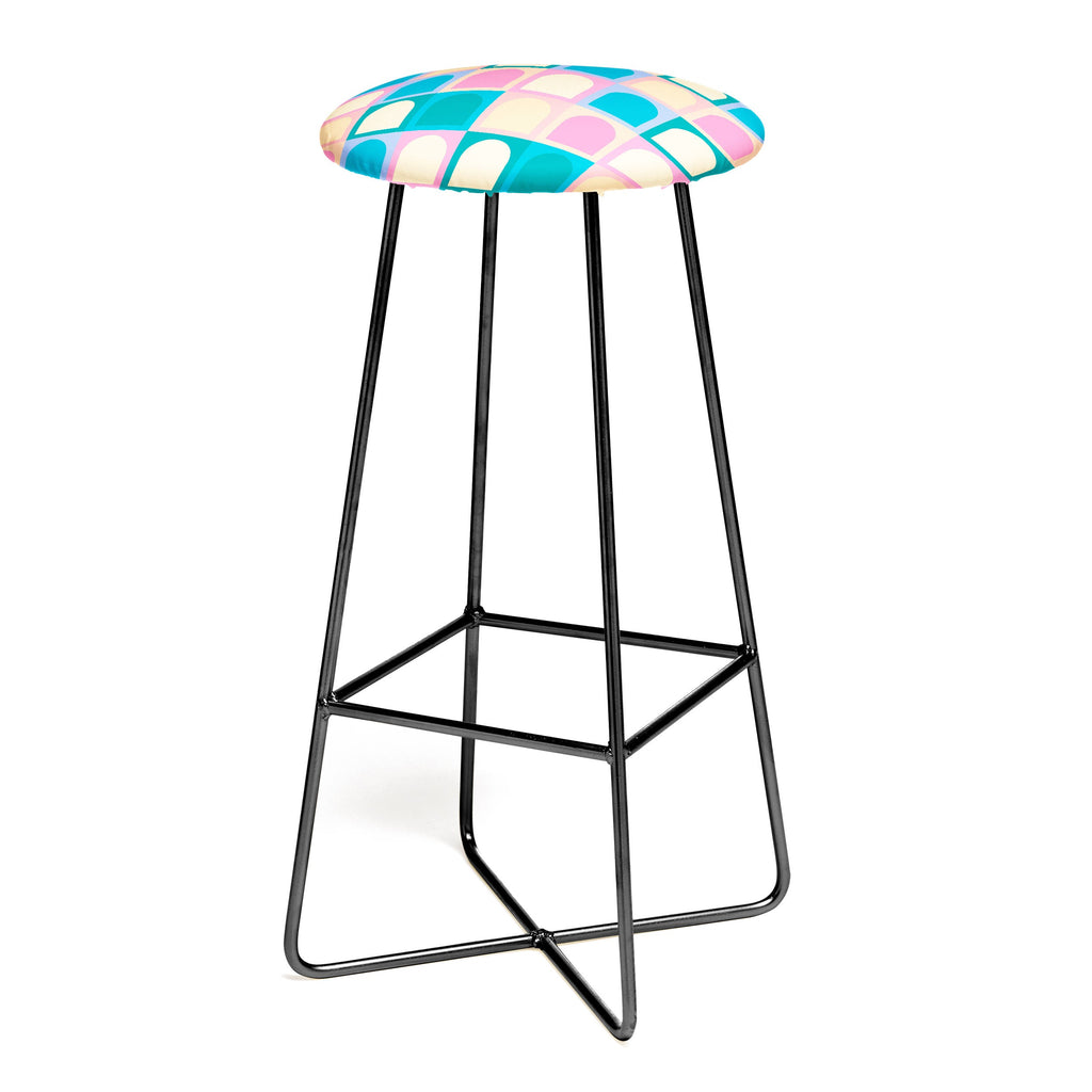 Colour Poems Checker Arches I Pastel Tones Bar Stool
