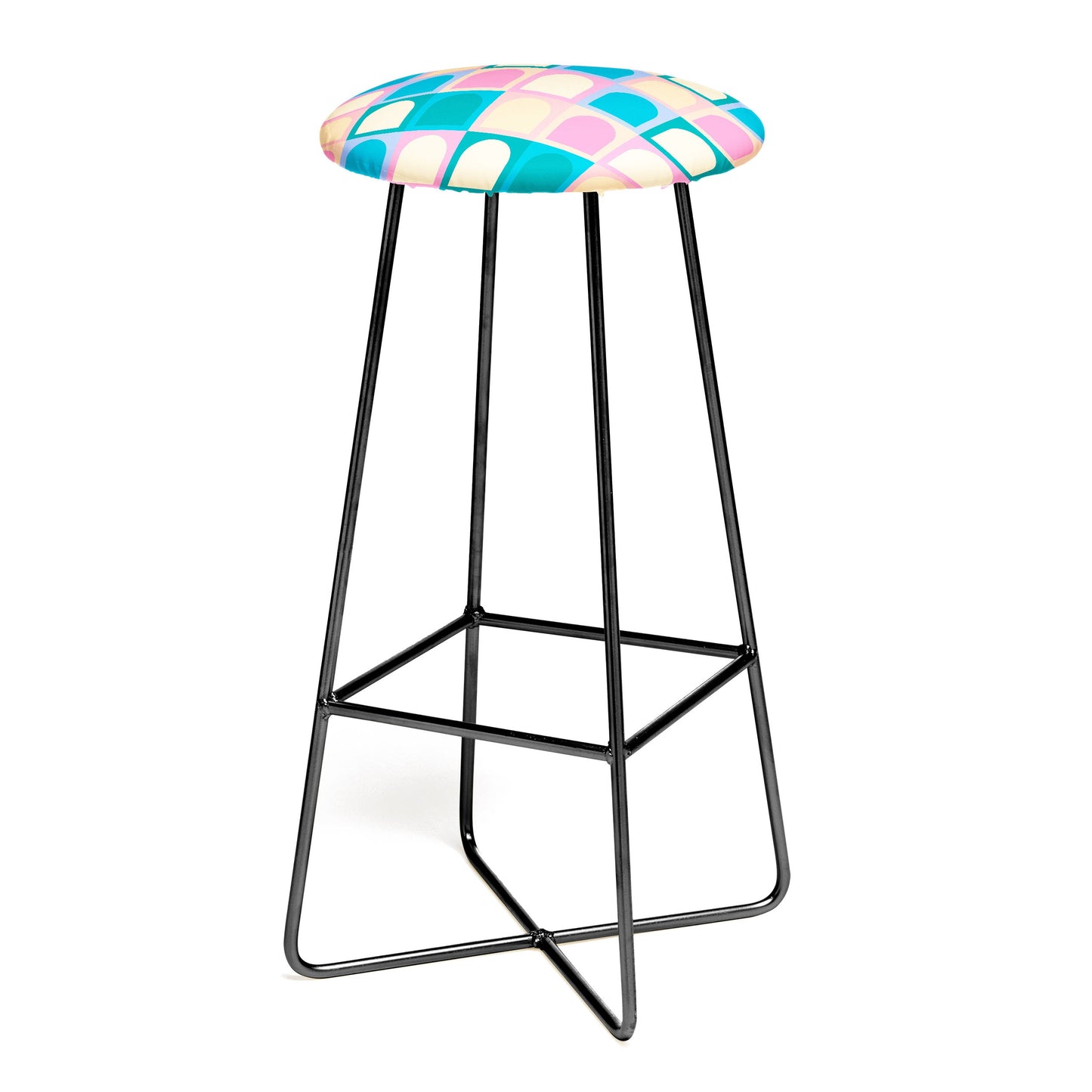 Colour Poems Checker Arches I Pastel Tones Bar Stool
