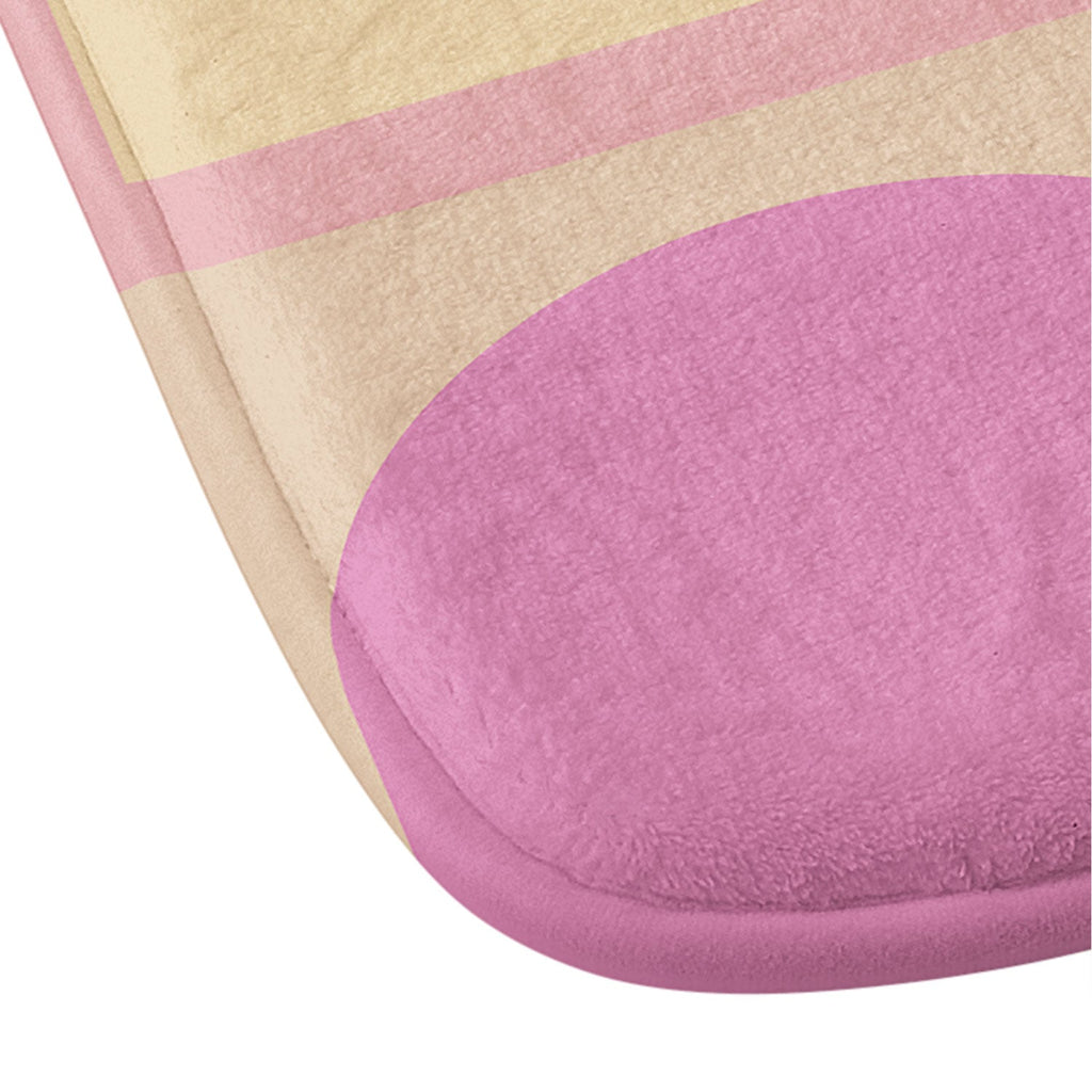 Colour Poems Checker Arches I Pastel Tones Memory Foam Bath Mat