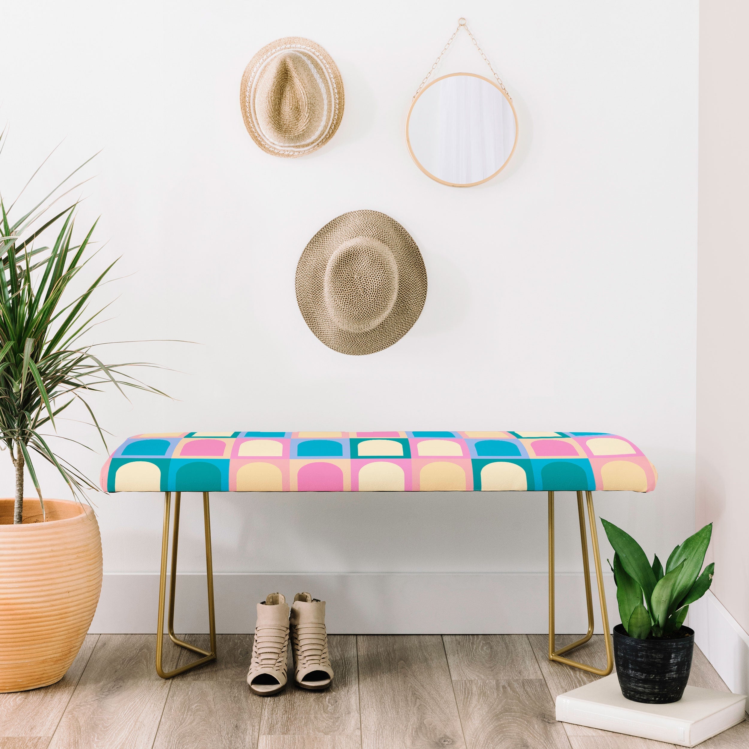 Colour Poems Checker Arches I Pastel Tones Bench