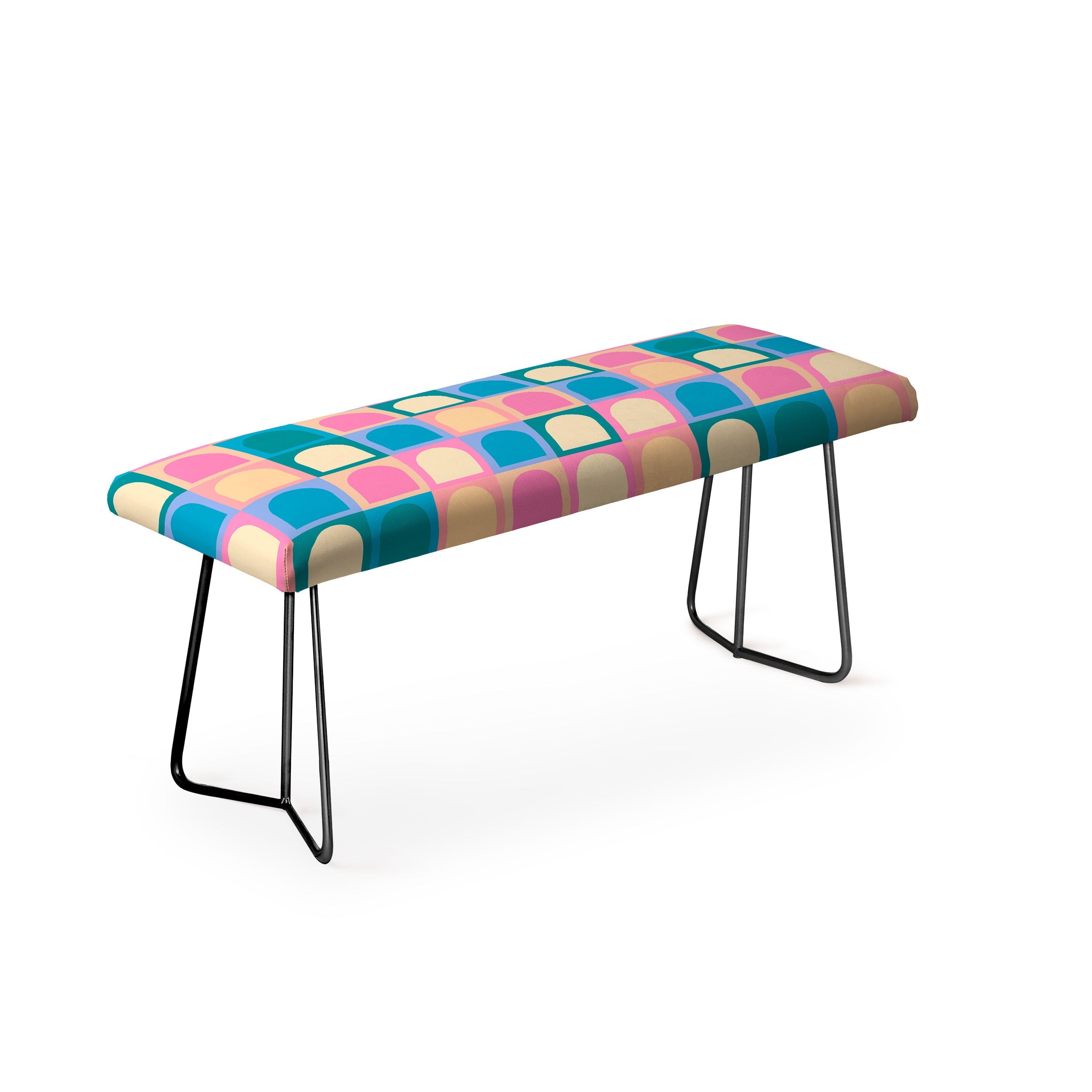Colour Poems Checker Arches I Pastel Tones Bench