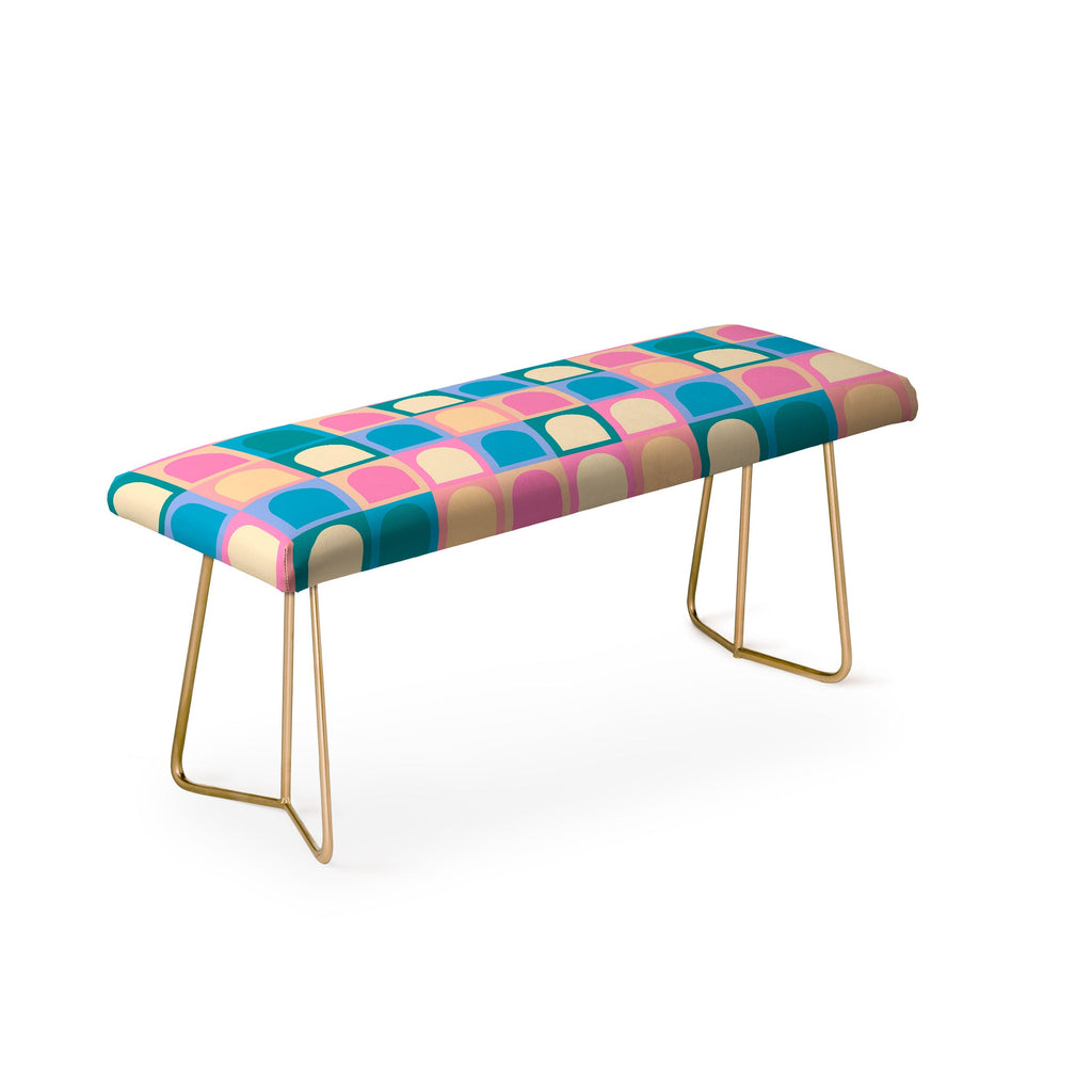 Colour Poems Checker Arches I Pastel Tones Bench
