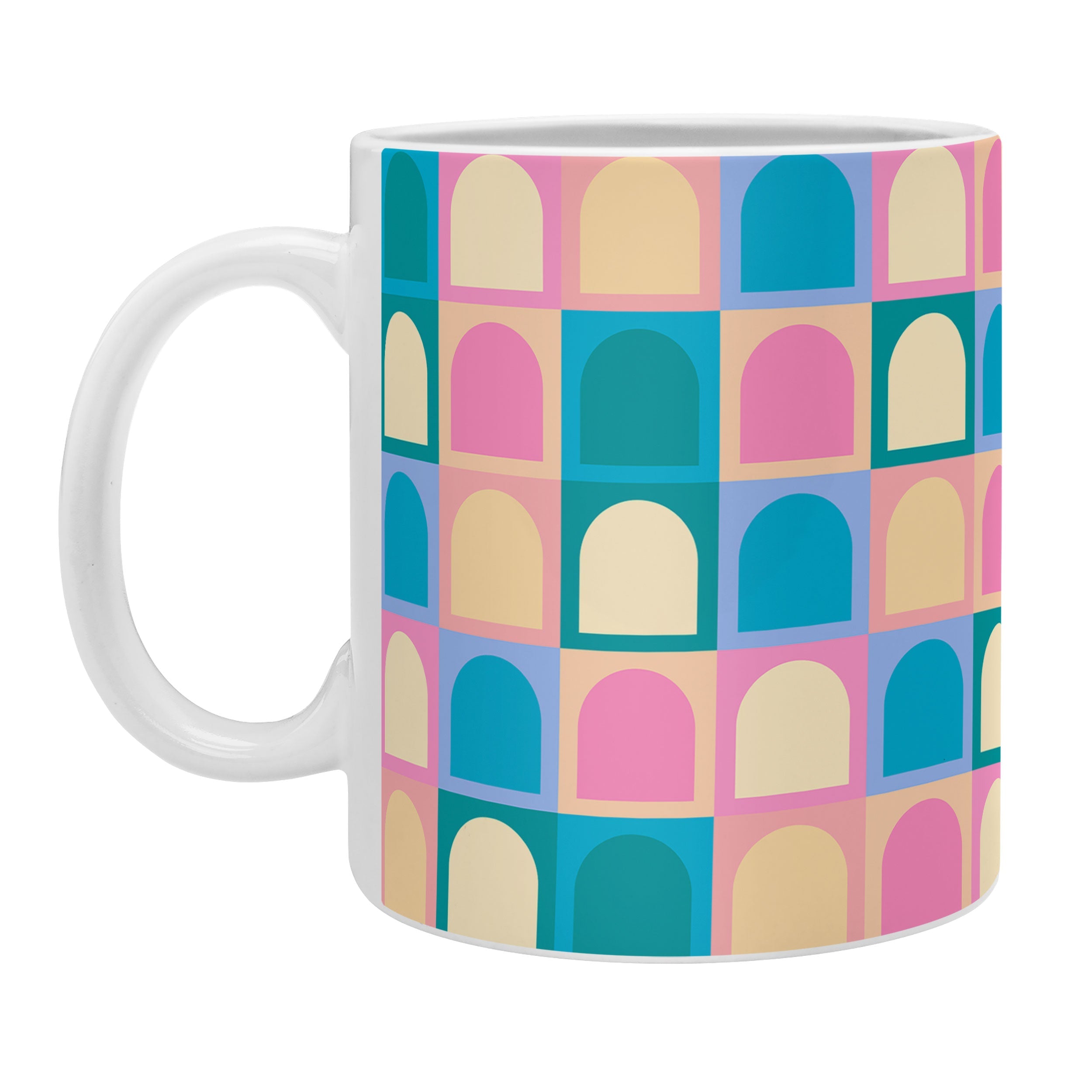 Colour Poems Checker Arches I Pastel Tones Coffee Mug