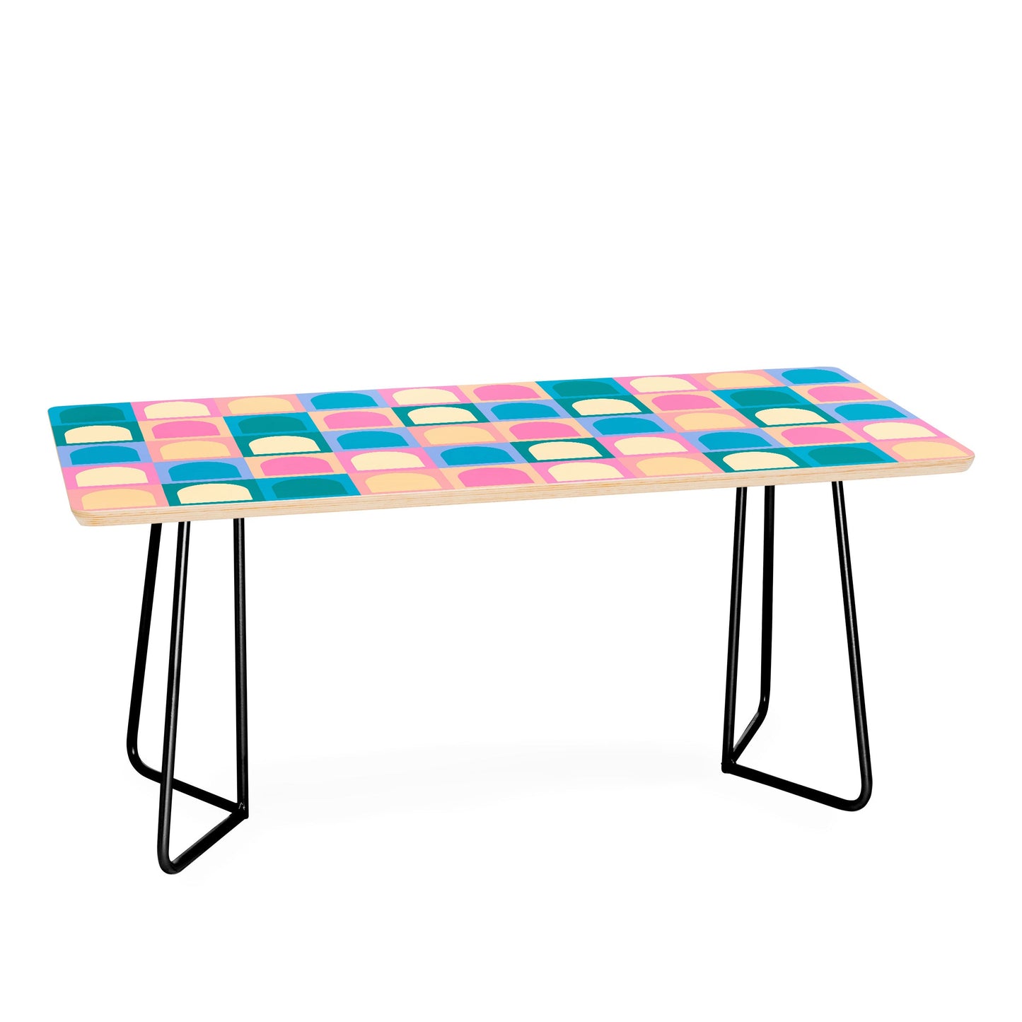 Colour Poems Checker Arches I Pastel Tones Coffee Table