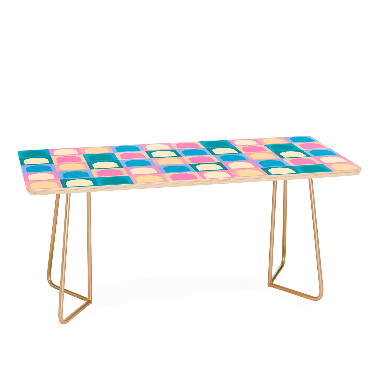 Colour Poems Checker Arches I Pastel Tones Coffee Table