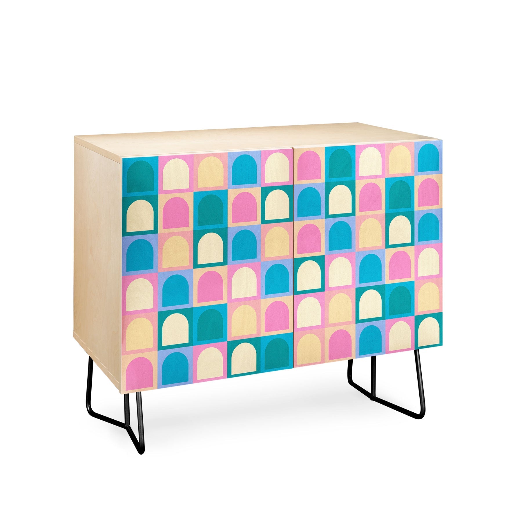 Colour Poems Checker Arches I Pastel Tones Credenza