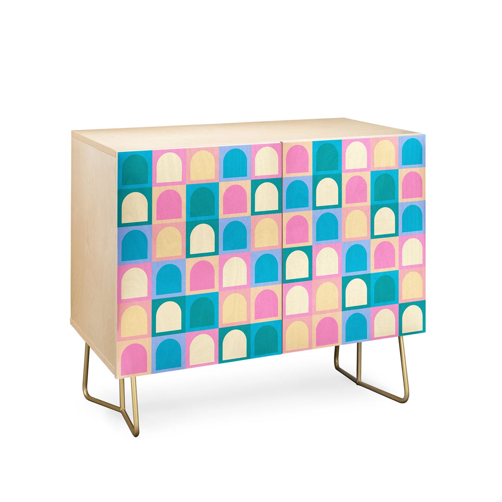 Colour Poems Checker Arches I Pastel Tones Credenza