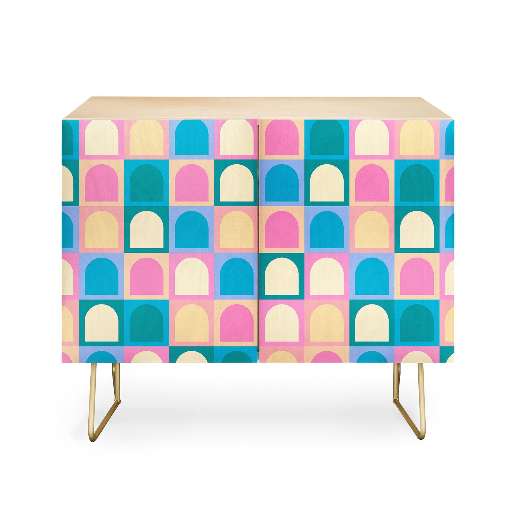 Colour Poems Checker Arches I Pastel Tones Credenza