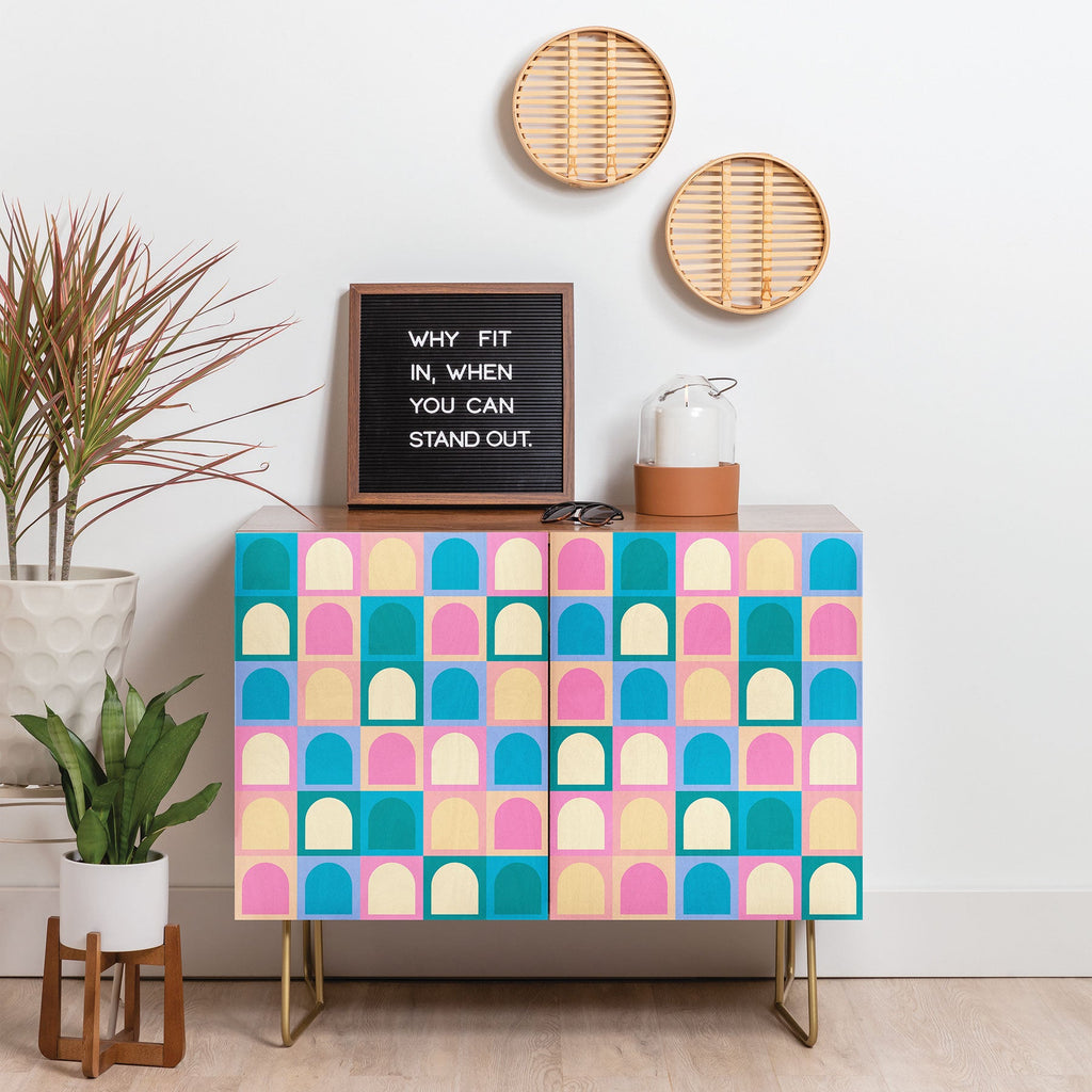 Colour Poems Checker Arches I Pastel Tones Credenza